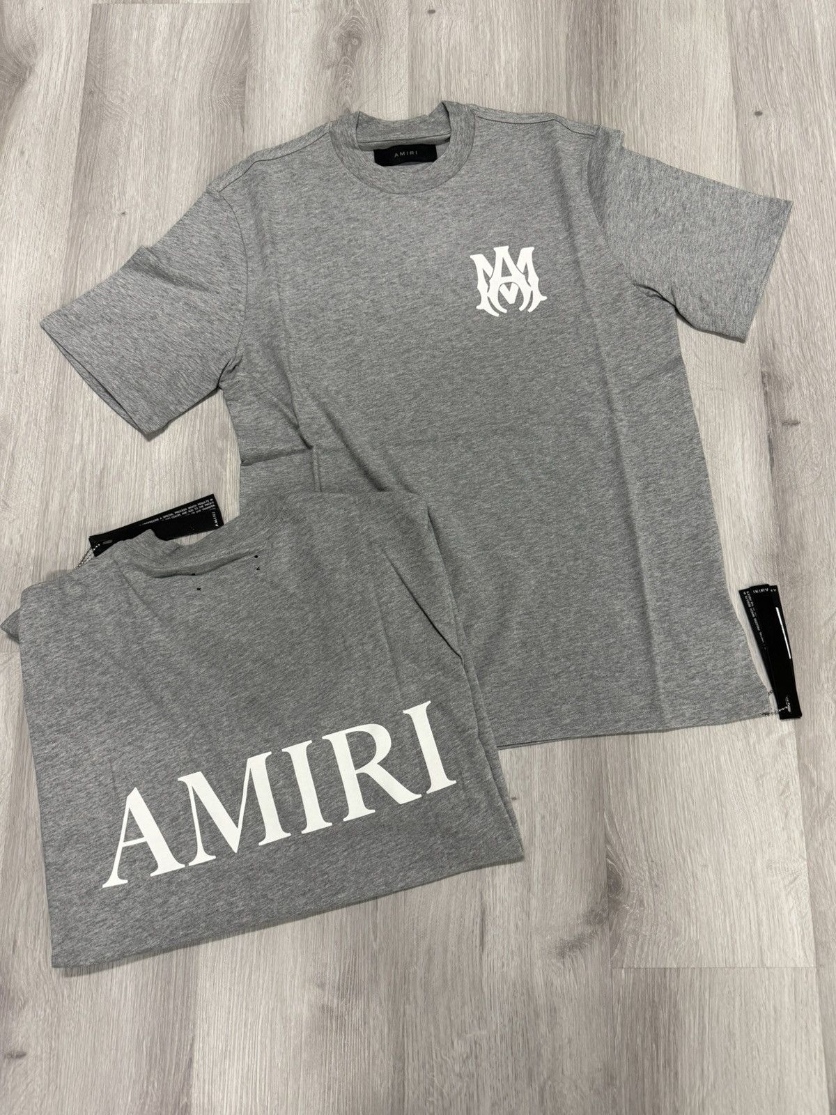 Amiri Amiri MA Logo Heather Grey Tee Size US XS / EU 42 / 0 - 1 Thumbnail