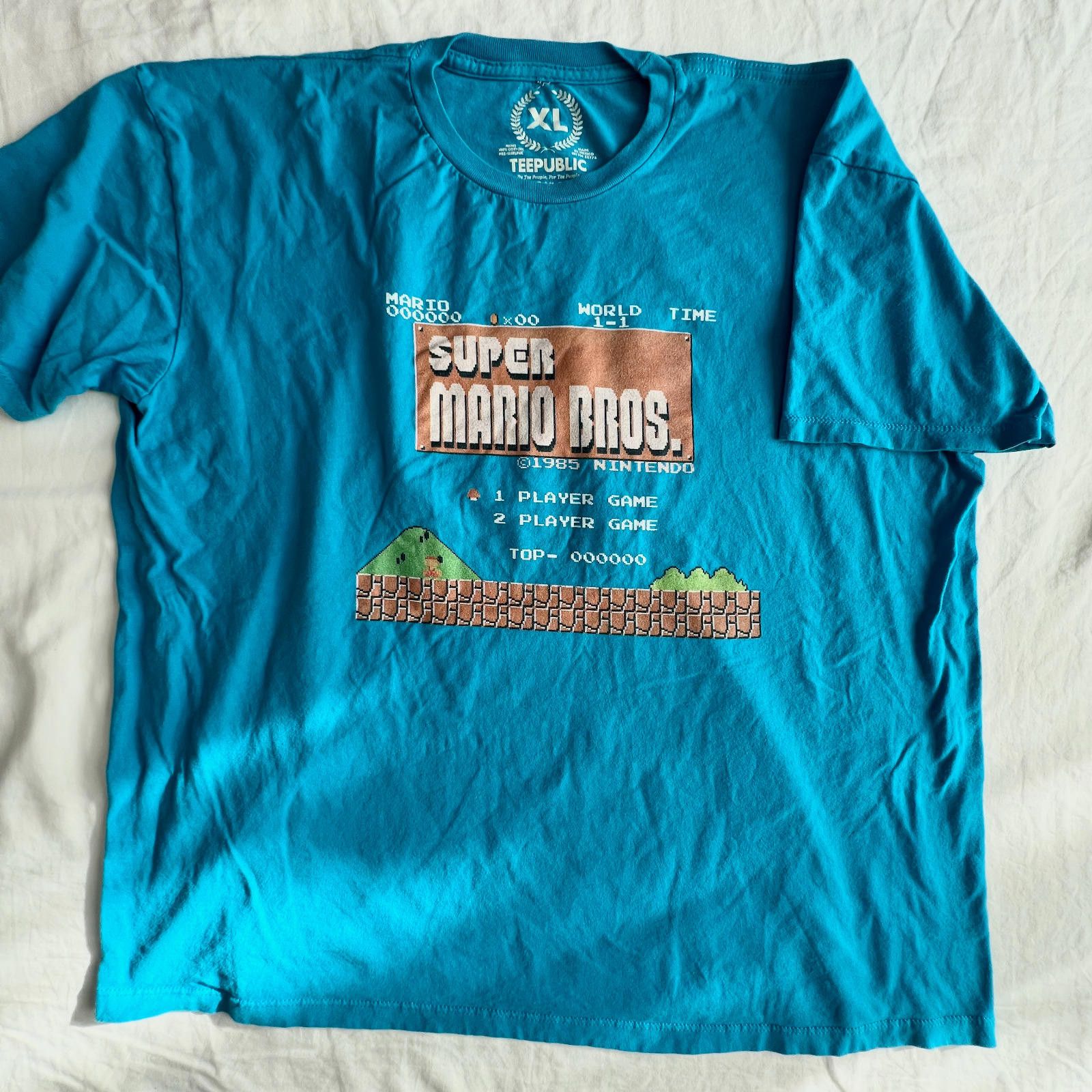 Nintendo Nintendo Super Mario Bros Start Screen T-Shirt Adult XL RARE Size ONE SIZE - 1 Thumbnail