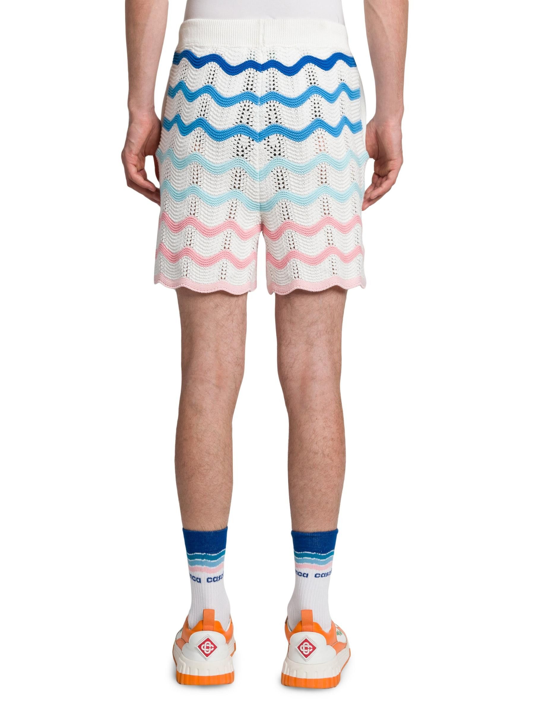 Casablanca os11x0725 Wave Crochet Shorts in Multicolor Size US 30 / EU 46 - 4 Thumbnail