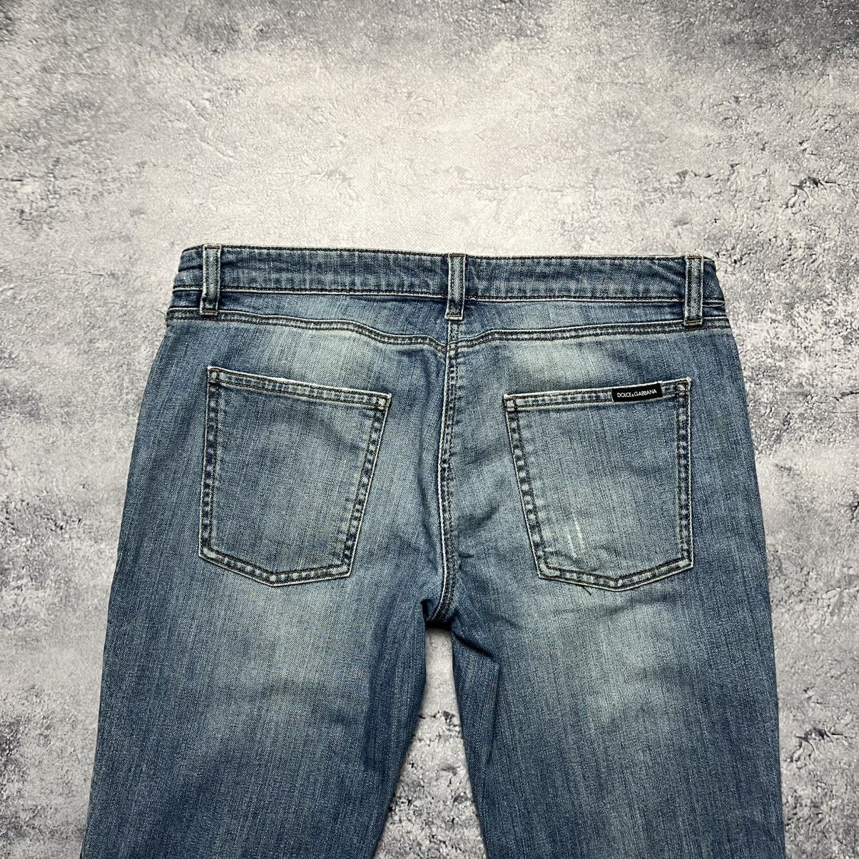 Dolce & Gabbana Vintage Dolce & Gabbana Distressed Blue Denim Jeans Luxury Size 30" / US 8 / IT 44 - 15 Thumbnail