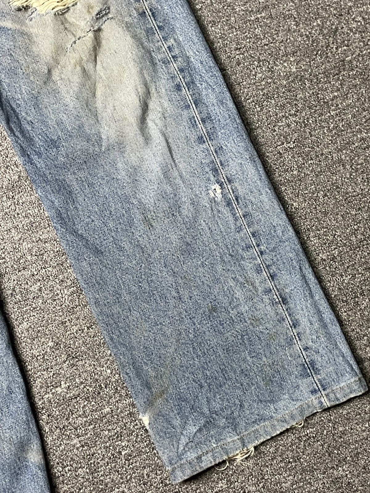 Edwin Vintage EDWIN Selvedge Distressed Jeans (83) Size US 32 / EU 48 - 2 Thumbnail