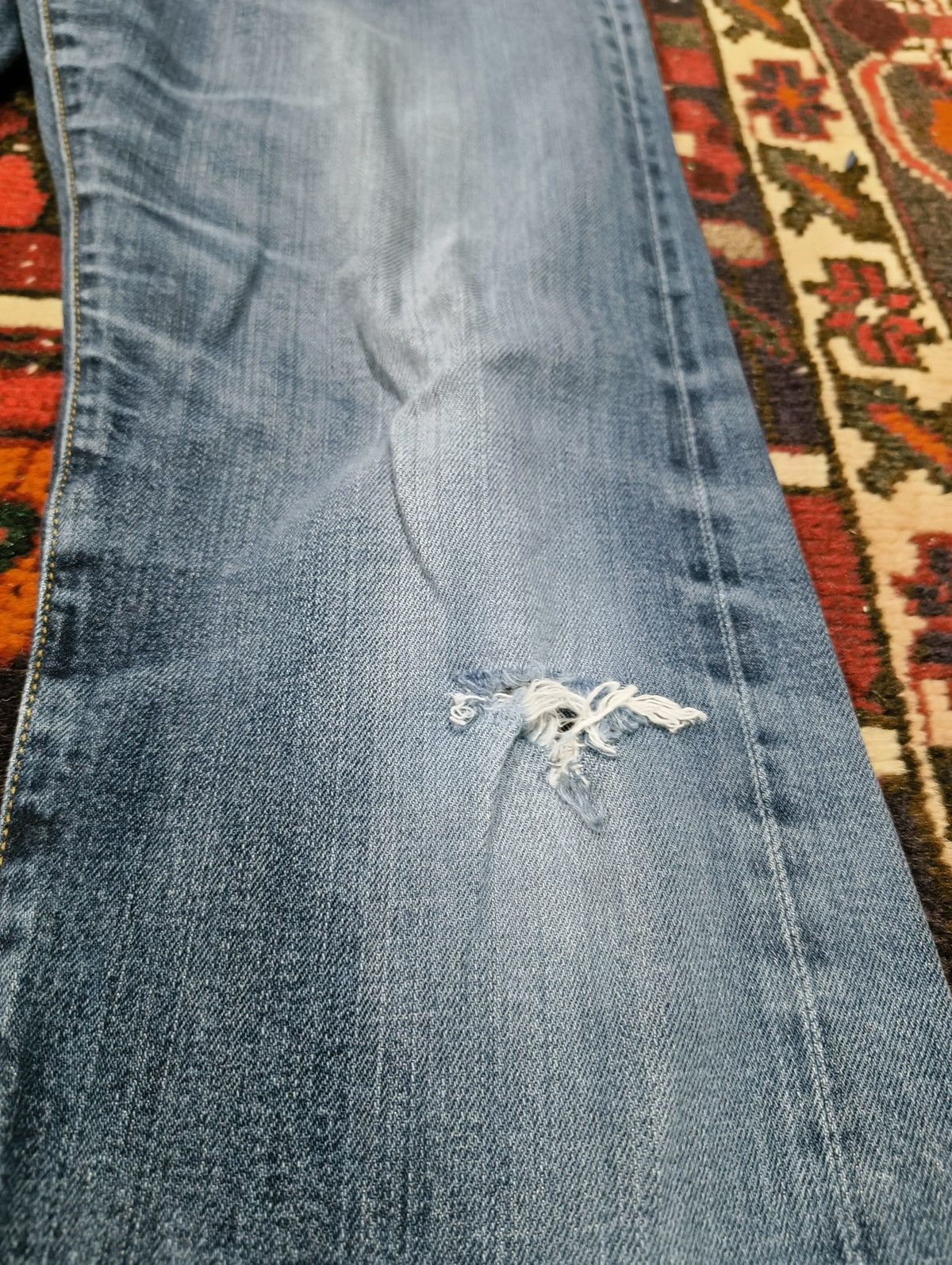 Japanese Brand Japanese Brand Selvage Uniqlo Distressed Grunge Rock Jeans Size US 35 - 5 Thumbnail