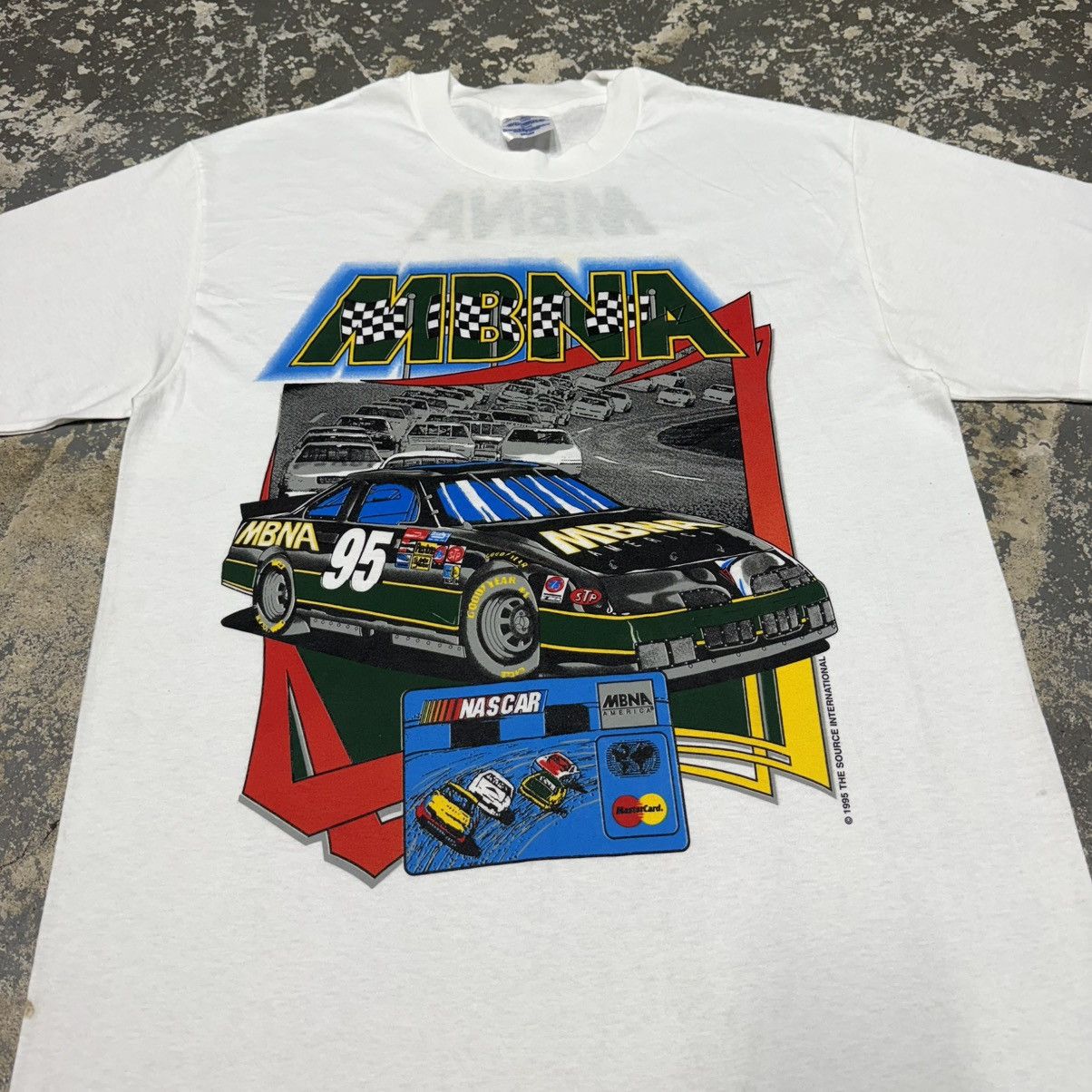 NASCAR Vintage MBNA 1995 Winston Cup Nascar Racing Tshirt Size US L / EU 52-54 / 3 - 11 Thumbnail