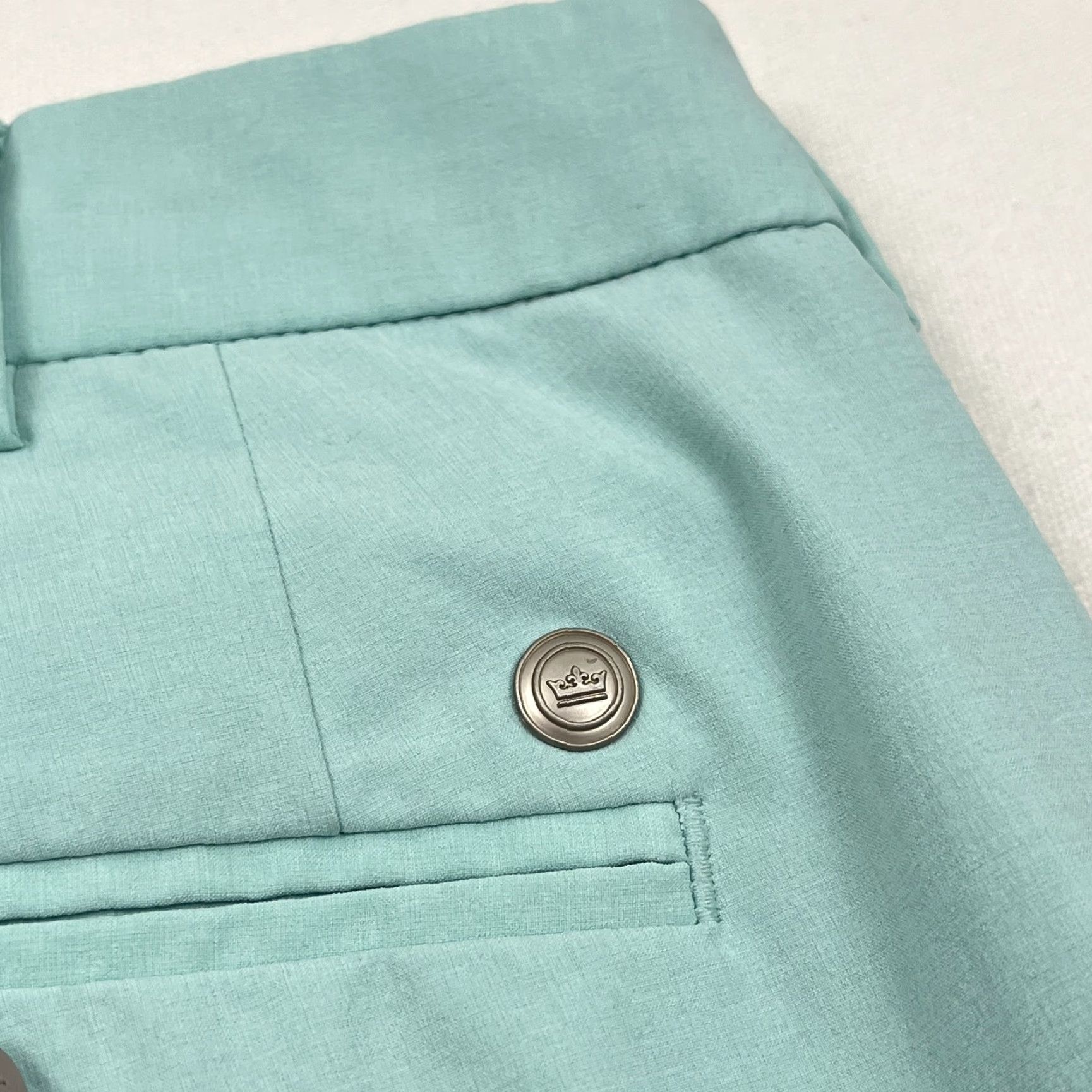 Peter Millar VINTAGE? No — Peter Millar Crown Crafted Shorts Mens 38 x 9 Green Active Performance Golf Prep Shirt? Size US 38 / EU 54 - 3 Thumbnail