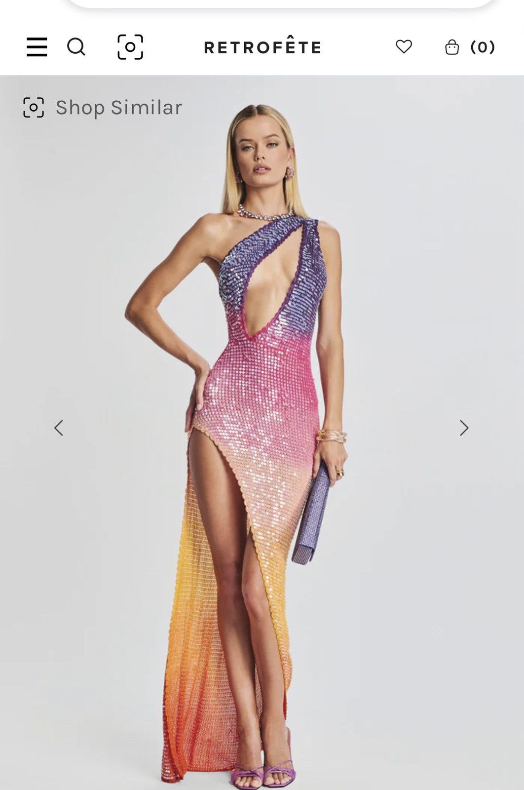 Retrofete Retrofete Candice Sequin Crochet Dress Size M / US 6-8 / IT 42-44 - 2 Thumbnail