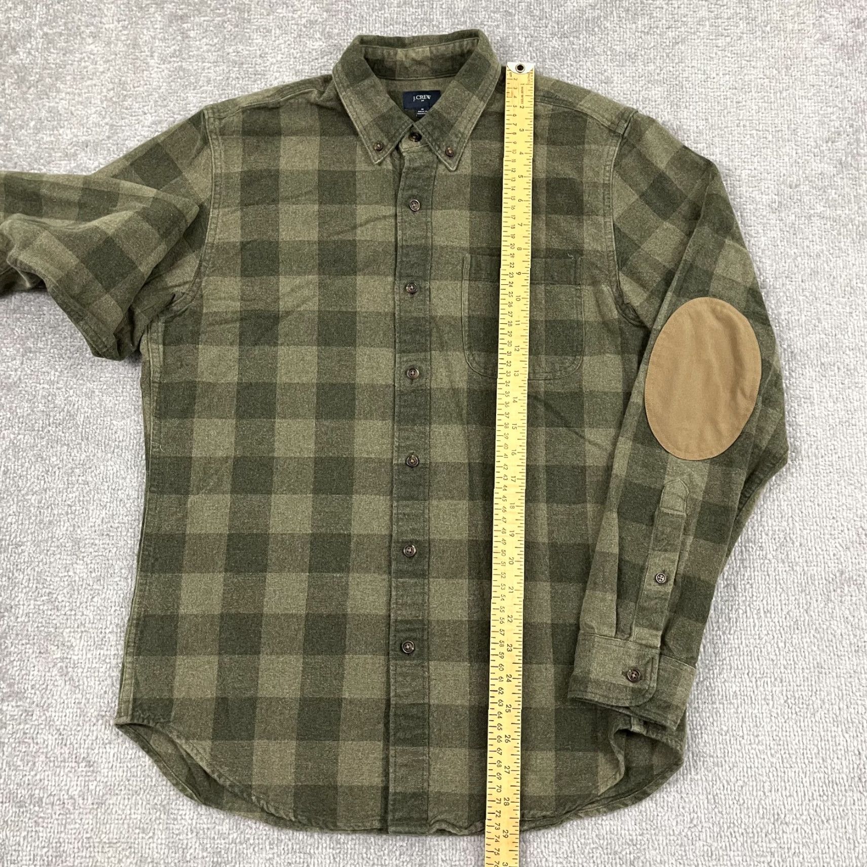 J.Crew J. Crew Shirt Men Medium Green Plaid Rugged Flannel Elbow Pad Button Down Hiking Size US M / EU 48-50 / 2 - 4 Thumbnail