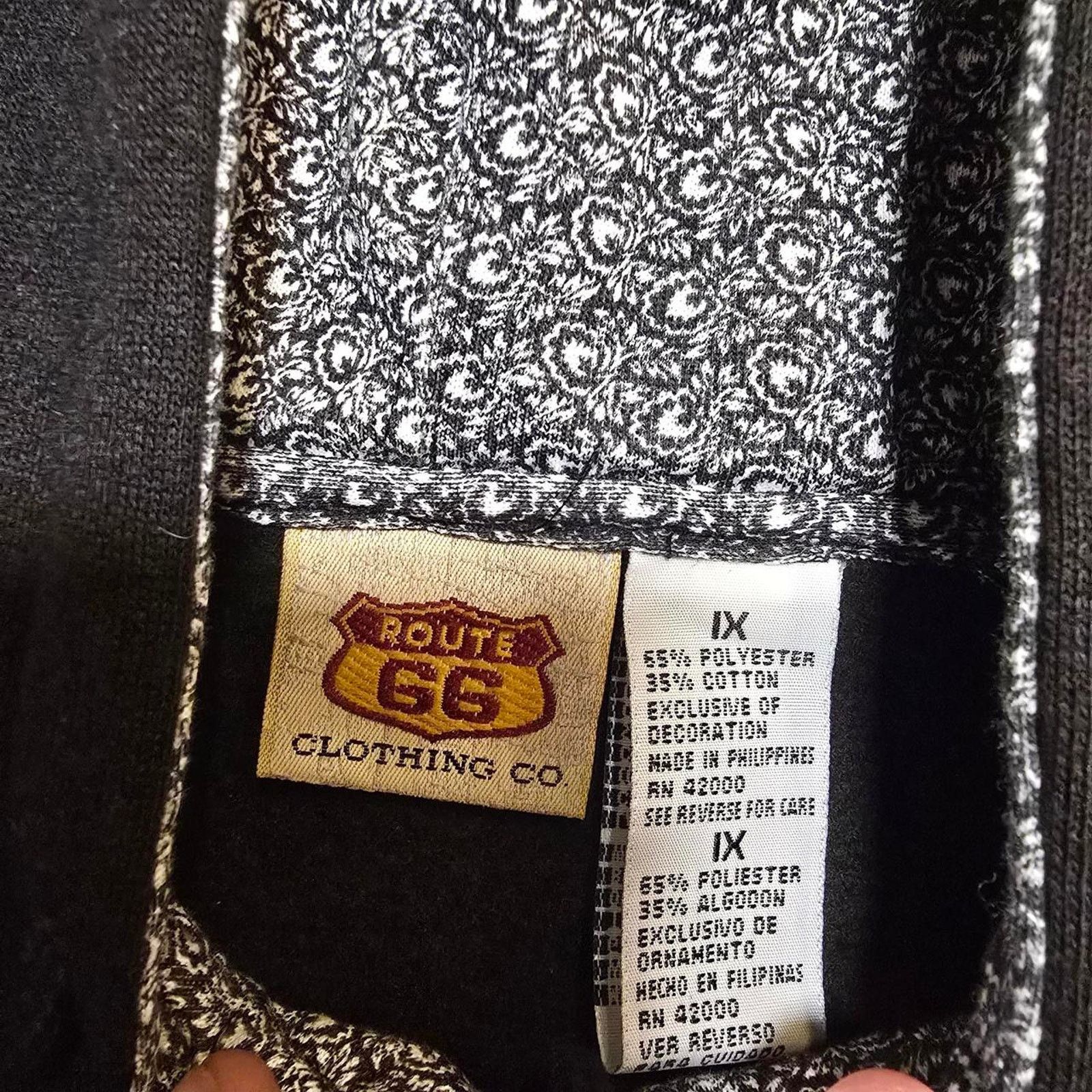 Route 66 Vintage 1994-95 Black Route 66 quarter zip hoodie WITH TAGS! Size US XL / EU 56 / 4 - 3 Thumbnail