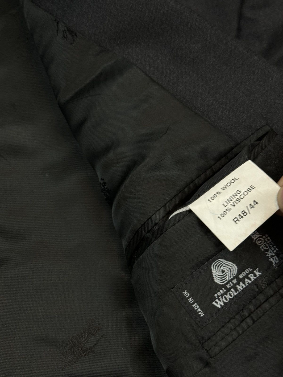 Burberry Vintage wool navy blazer Burberry original luxury item Size 54L - 3 Thumbnail