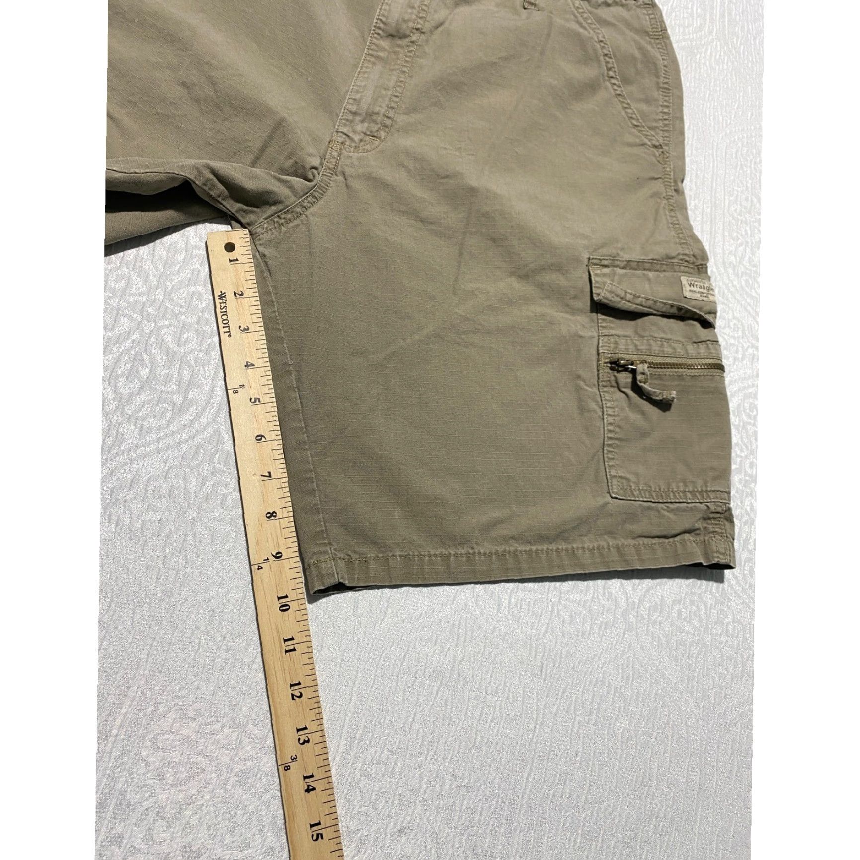 Wrangler Wrangler Authentics Mens Cargo Shorts 60MFWML Khaki Brown Ripstop Cotton Size 34 Size US 34 / EU 50 - 6 Thumbnail