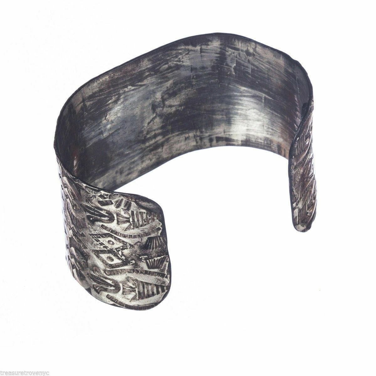 Designer Tribal Sterling Silver Inspired Cuff Bracelet Alberto Juan Size ONE SIZE - 4 Thumbnail