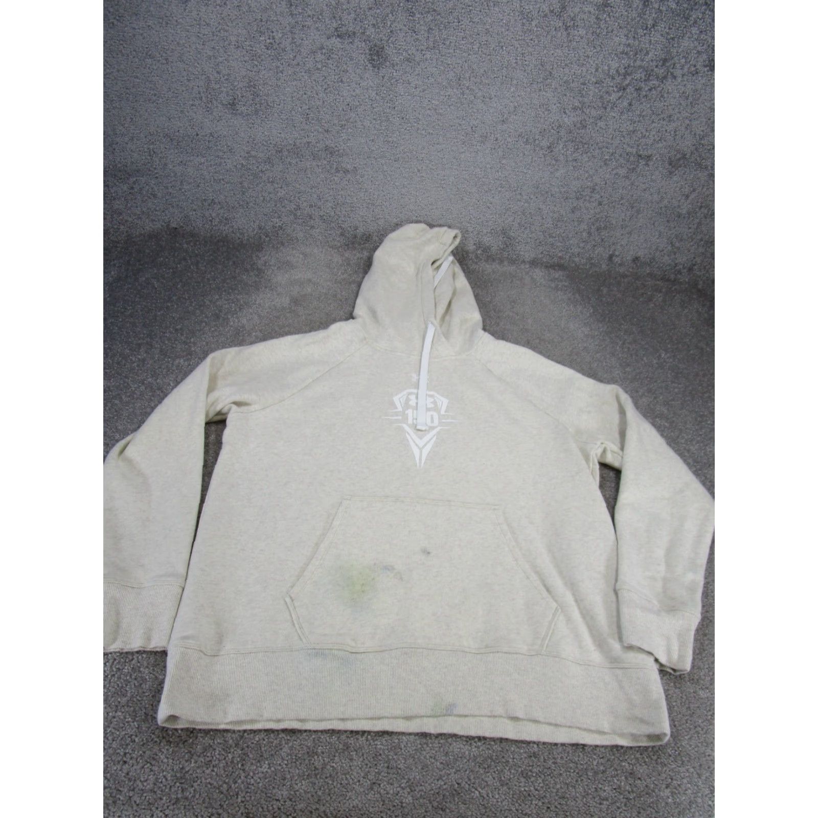 Under Armour Under Armour Hoodie Mens XL Ivory Pullover Sweatshirt Cotton Blend Fleece Hooded Regular Fit Size US XL / EU 56 / 4 - 2 Thumbnail