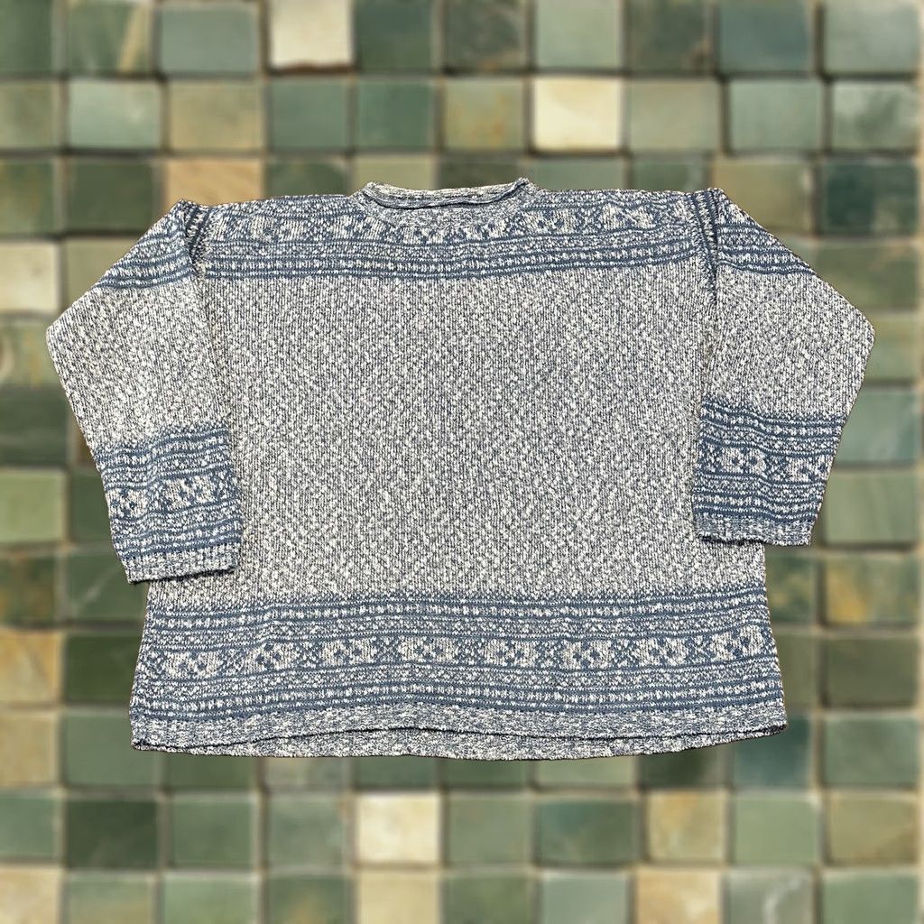 Vintage VINTAGE St. John’s Bay Sweater XL Ice Blue USA Acrylic Knit 90s Mens Size US XL / EU 56 / 4 - 1 Thumbnail