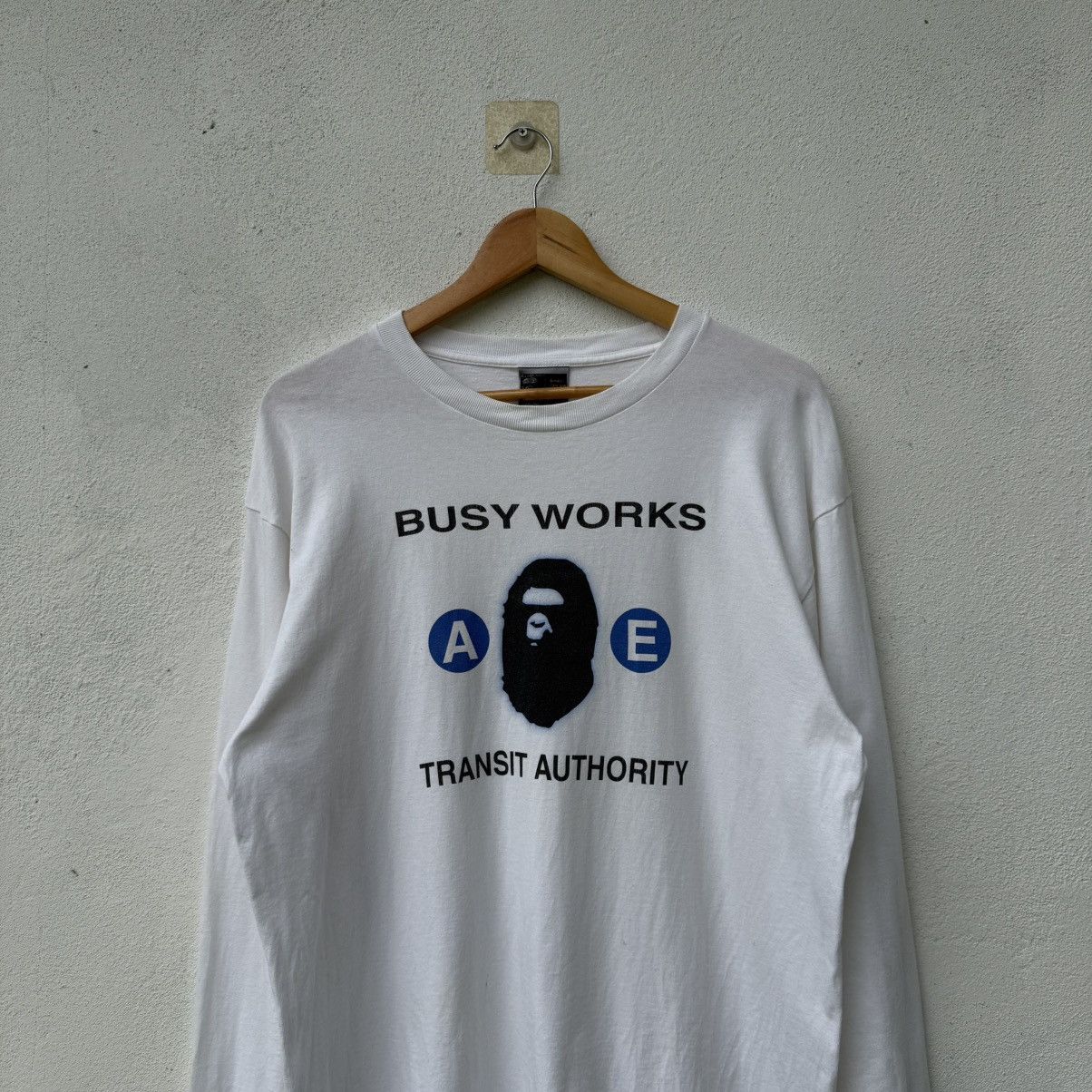 Bape Vintage Bape A Bathing Ape Busy Work Longsleeve Tshirt Size US L / EU 52-54 / 3 - 2 Thumbnail