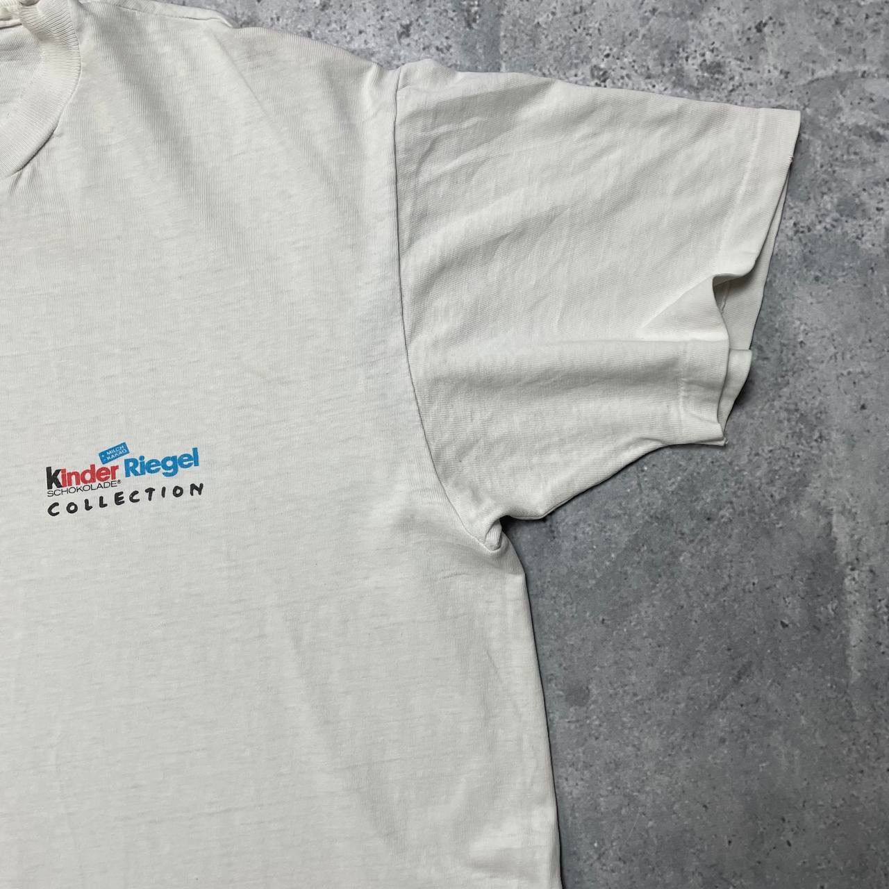 Vintage Vintage 90s Kinder Chocolate Collection Thrashed T Shirt Size US XL / EU 56 / 4 - 12 Thumbnail