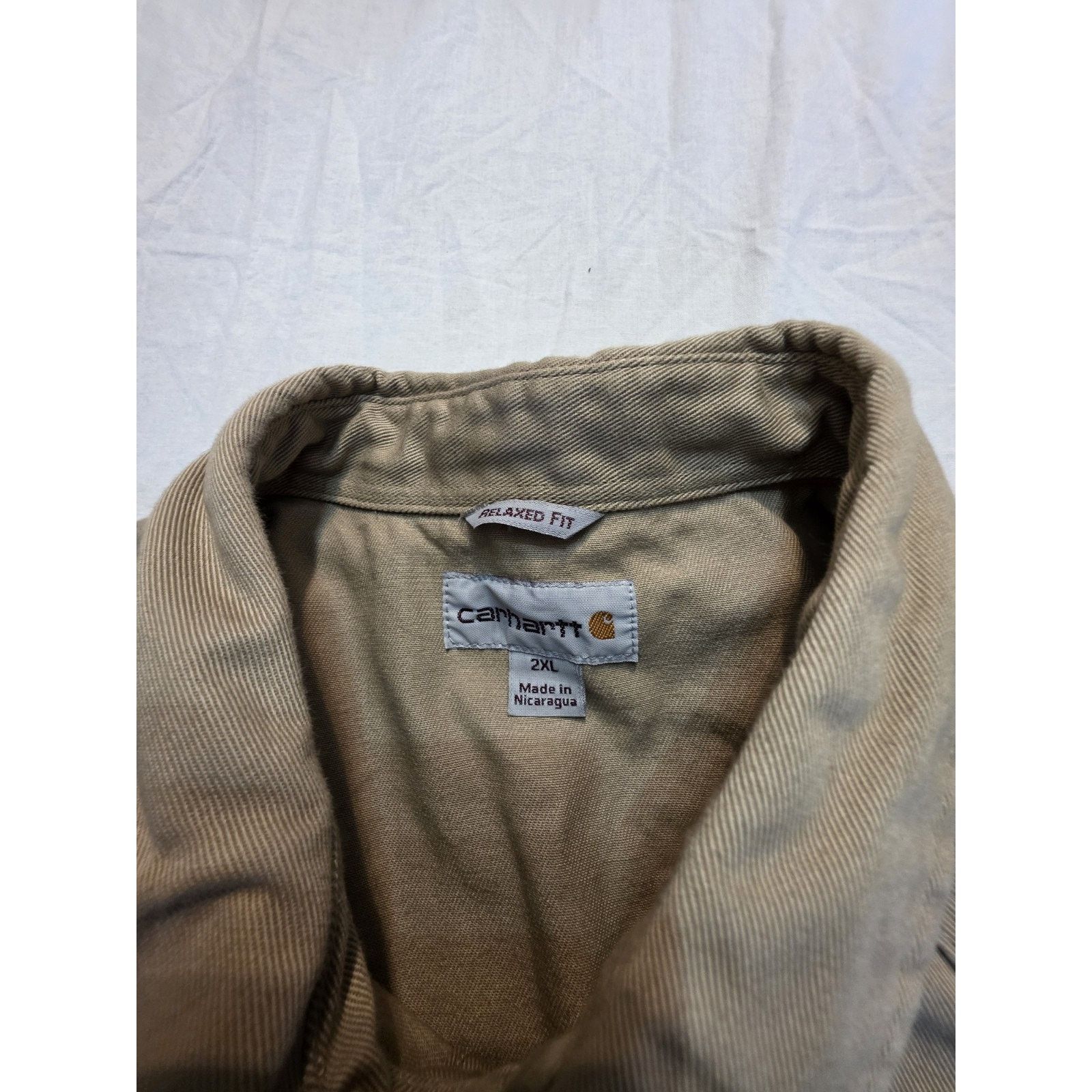 Carhartt Carhartt Pearl Snaps Tan Men's Size 2XL Work Shirt Size US XXL / EU 58 / 5 - 5 Thumbnail