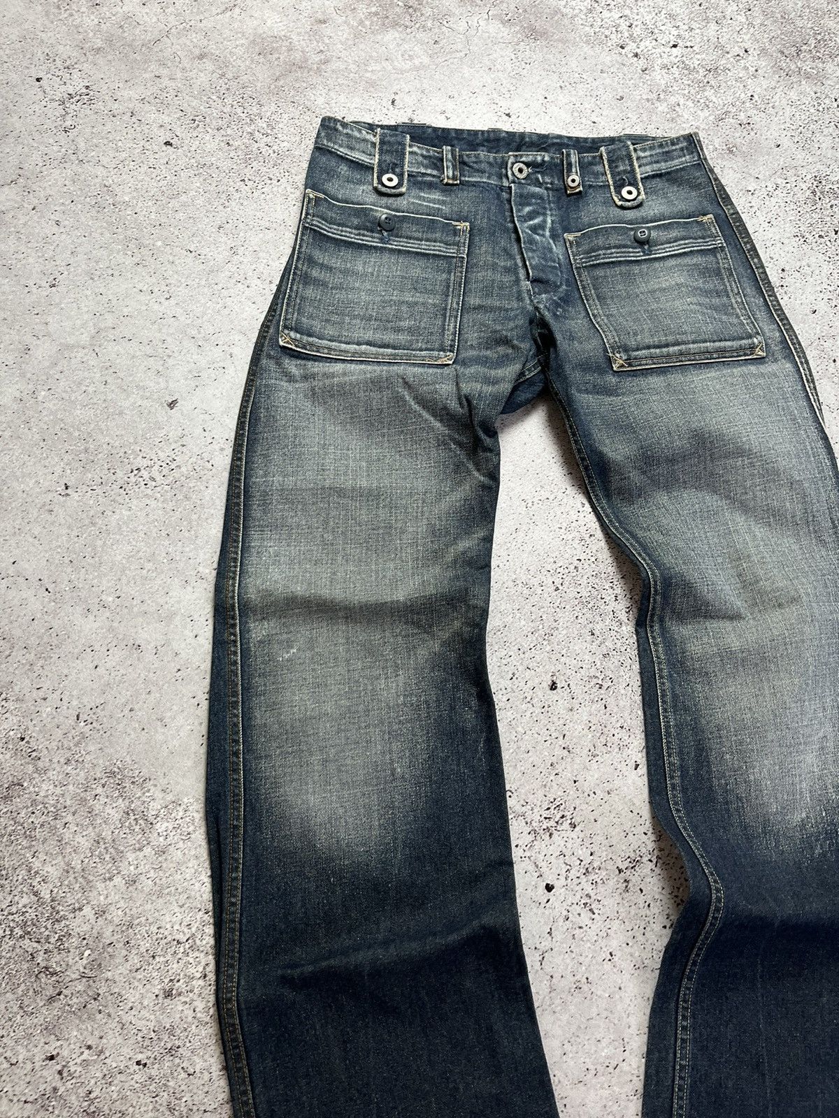 Diesel × Vintage 🫀Vintage Diesel Jeans Big Logo JNCO Style Size US 32 / EU 48 - 3 Thumbnail