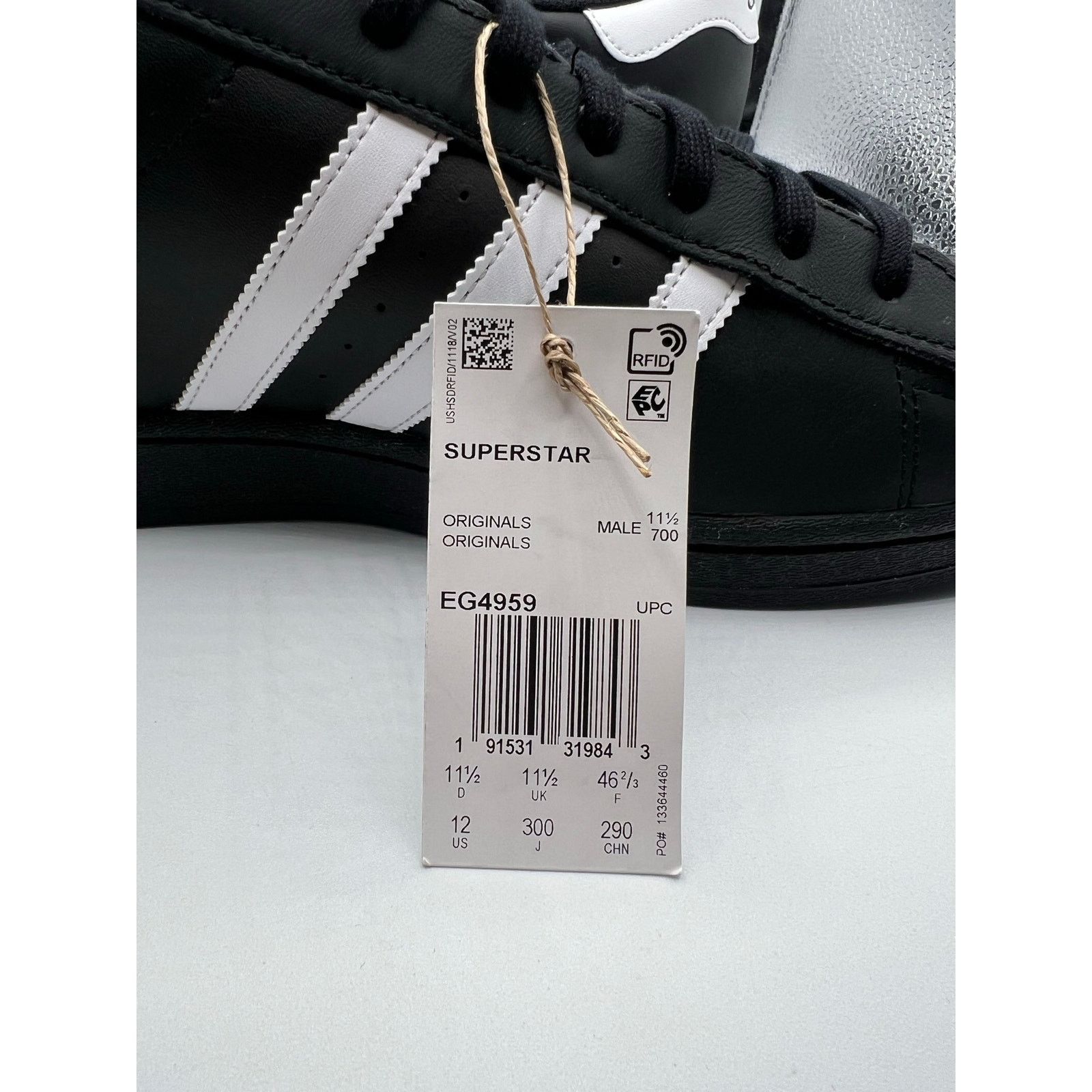 Adidas Adidas Superstar “Core Black White” size 12 men’s Size US 12 / EU 45 - 8 Thumbnail