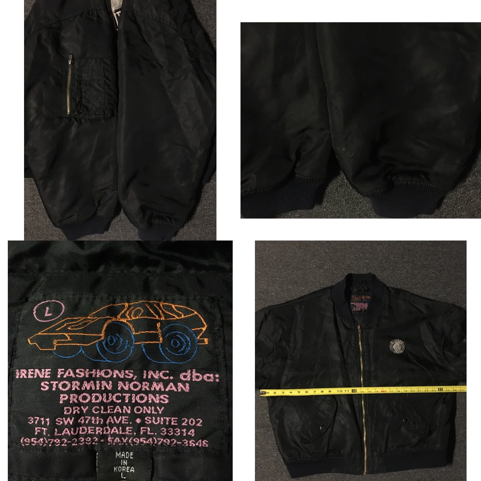Vintage VINTAGE Stormin Norman Distressed Bomber Jacket Mens L Black 80s 90s Wildhorse Saloon Orlando Trucker Grunge Biker 80s 90s Theme Embroidered Size US L / EU 52-54 / 3 - 8 Thumbnail