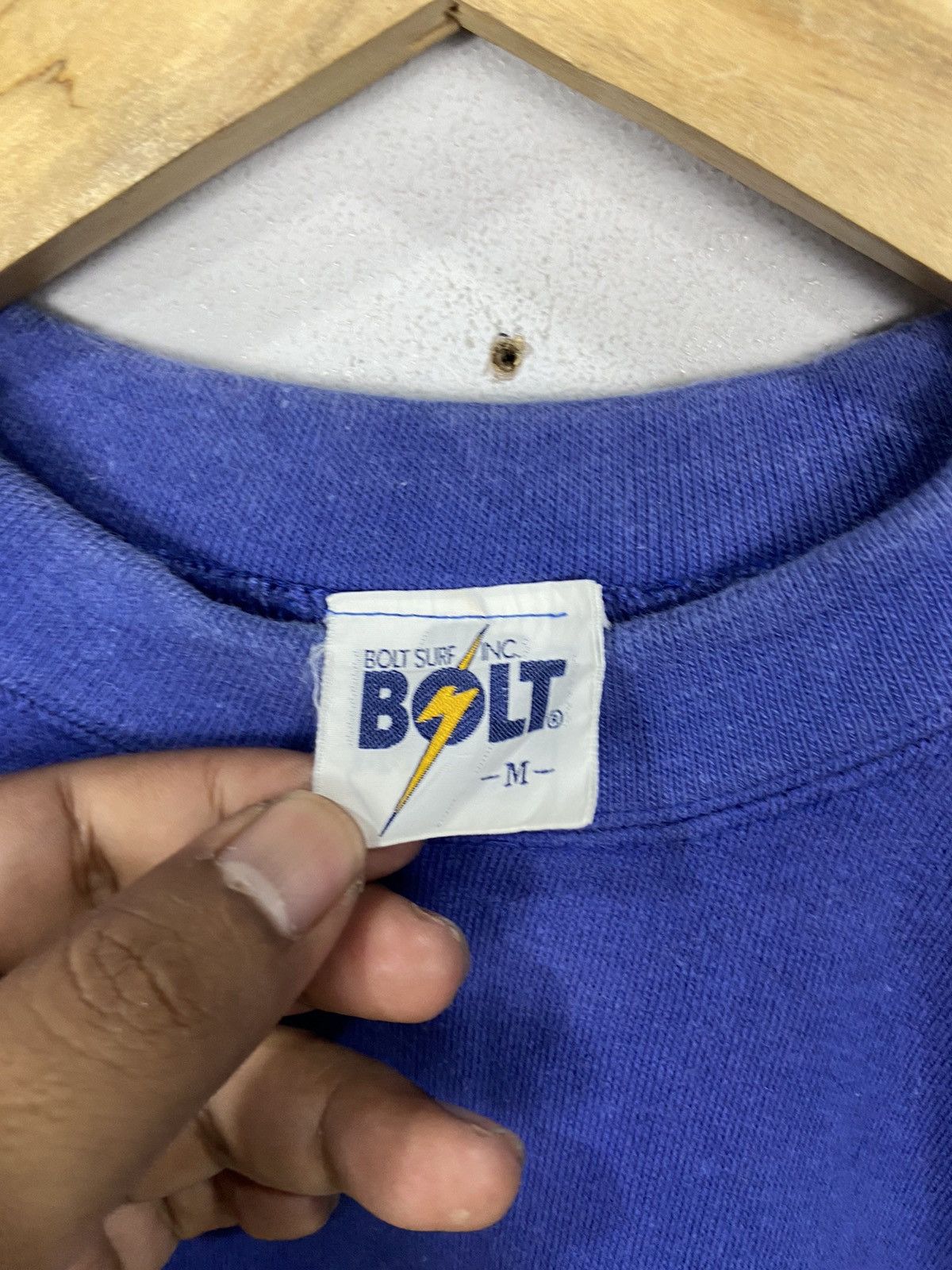 Lightning Bolt × Vintage Rare Design 90s Lightning BoltSurf Pullover Sweatshirt Size US M / EU 48-50 / 2 - 7 Thumbnail