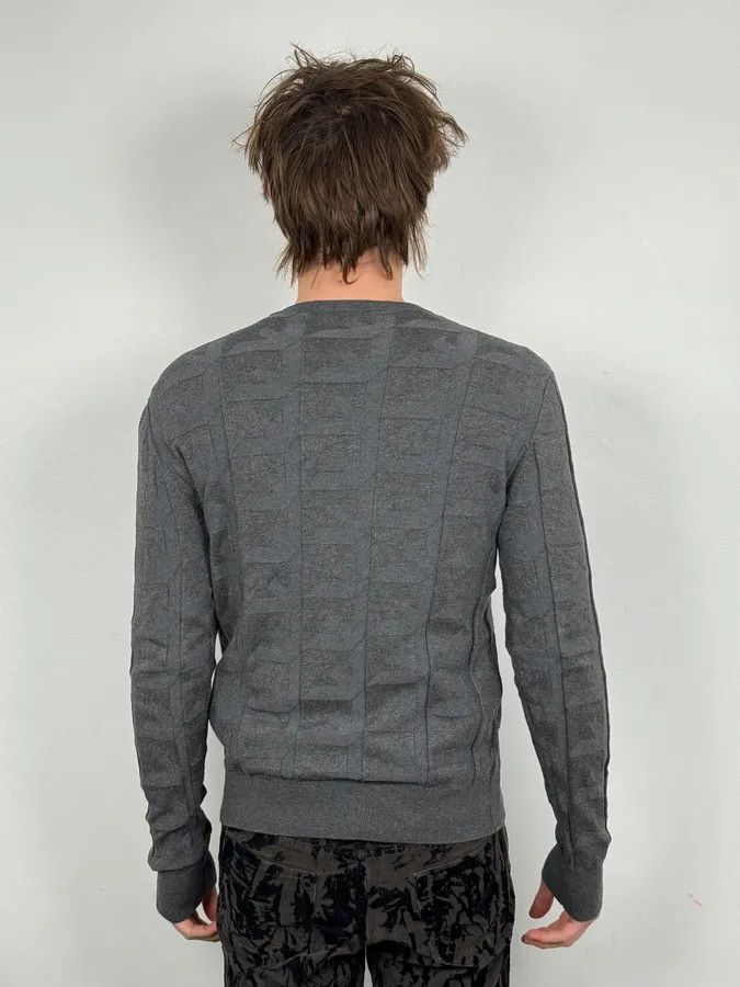 Emporio Armani Emporio Armani Grey Square Wool Sweater Size US M / EU 48-50 / 2 - 3 Thumbnail