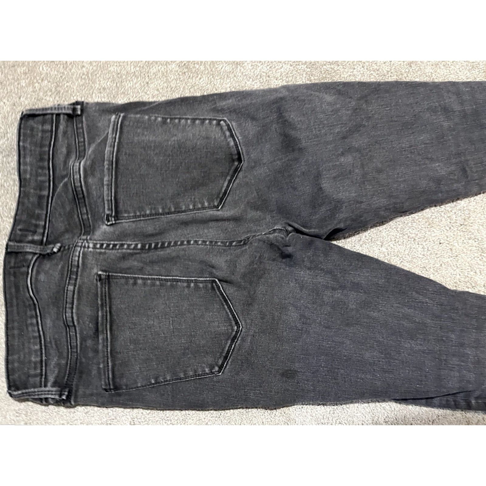 Abercrombie & Fitch Abercrombie & Fitch Jeans Womens 27/4 Distres Simone High Rise Super Skinny Black Denim 5-Pocket Zipper Button Size 27" / US 4 / IT 40 - 4 Thumbnail