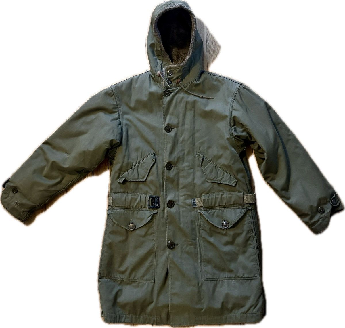 Buzz Rickson's Rare M1945 winter parka WW2 alpaca lined belted dated 1945 Size US S / EU 44-46 / 1 - 1 Thumbnail