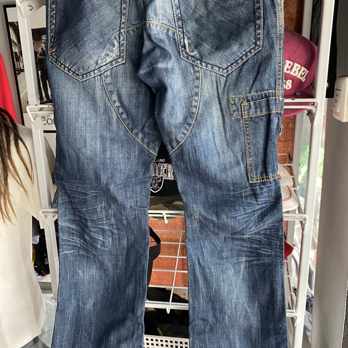 FCUK Vintage FCUK LOOSE CARPENTER Distressed Denim JEANS Size US 32 / EU 48 - 4 Thumbnail