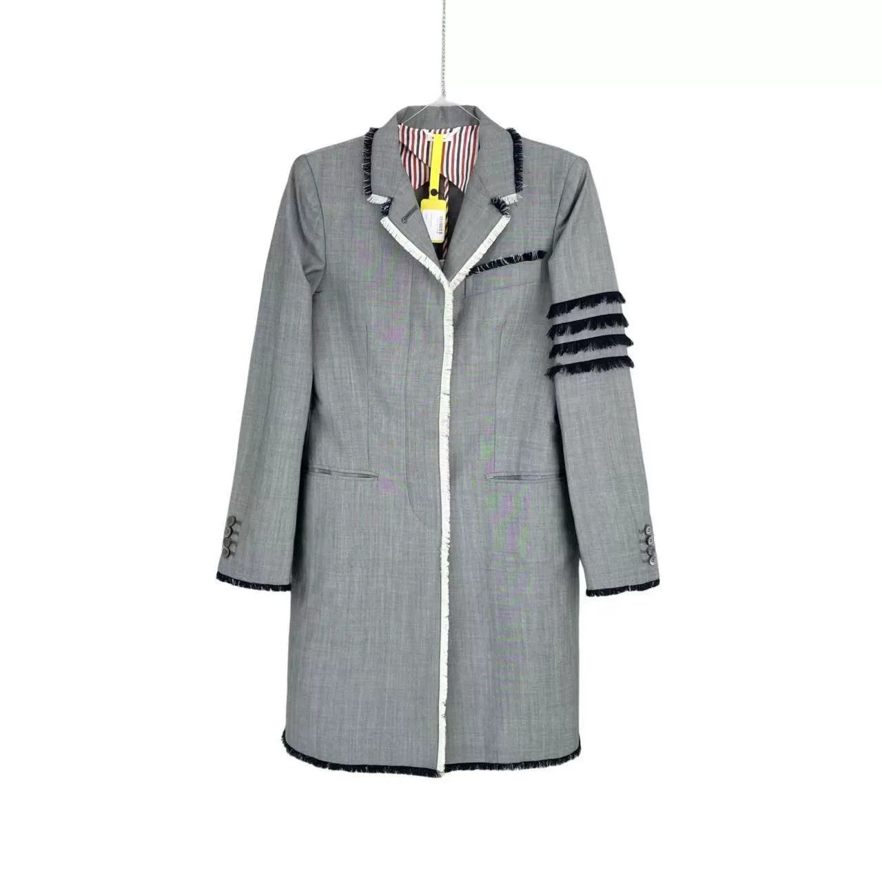 Thom Browne gray wool long coat by thom browne Size US M / EU 48-50 / 2 - 1 Thumbnail