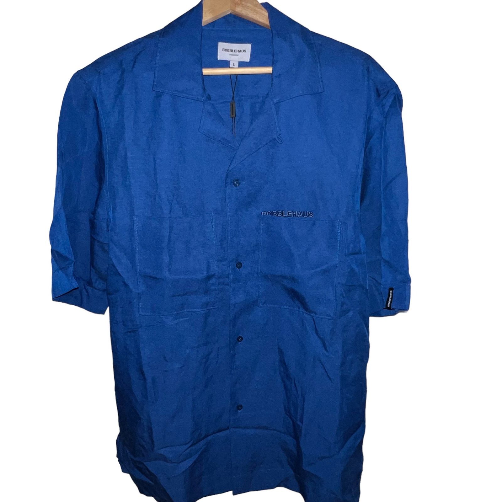 Other BOBBLEHAUS Royal Blue Oversized Button Up Shirt Unisex Size US L / EU 52-54 / 3 - 2 Thumbnail