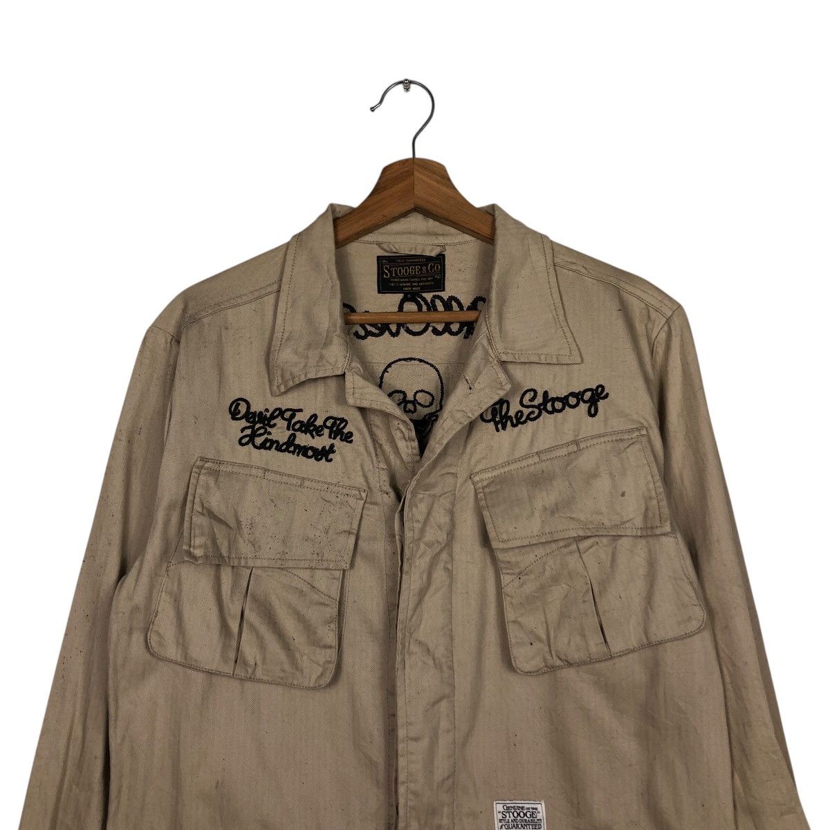 Japanese Brand 📌Vintage Stooge & Co Biker Jacket Big Logo Cafe Racer Size US S / EU 44-46 / 1 - 4 Thumbnail