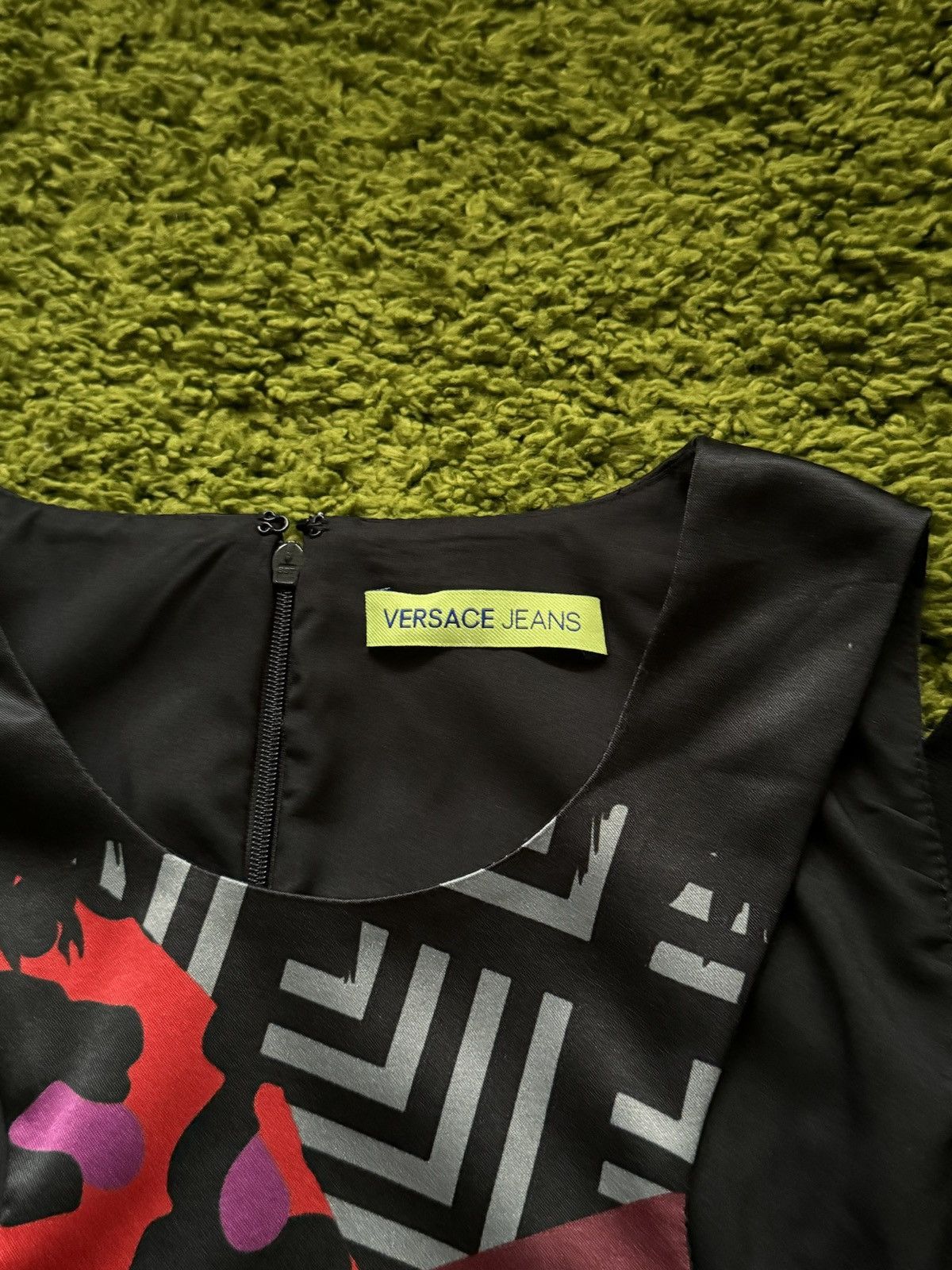 Designer × Versace × Versace Jeans Couture Versace jeans couture graphic avant Garde dress Size L / US 10 / IT 46 - 4 Thumbnail