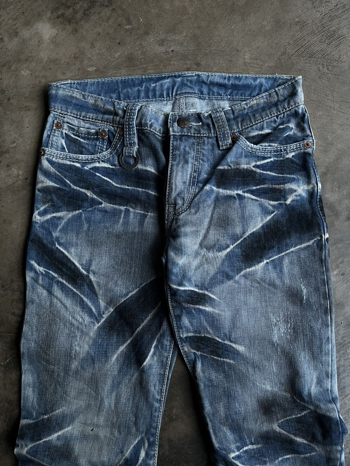 Tornado Mart JAPANESE BUFFALO BOBS DENIM CURVE FLARE FADE PANTS STYLE Size US 30 / EU 46 - 3 Thumbnail