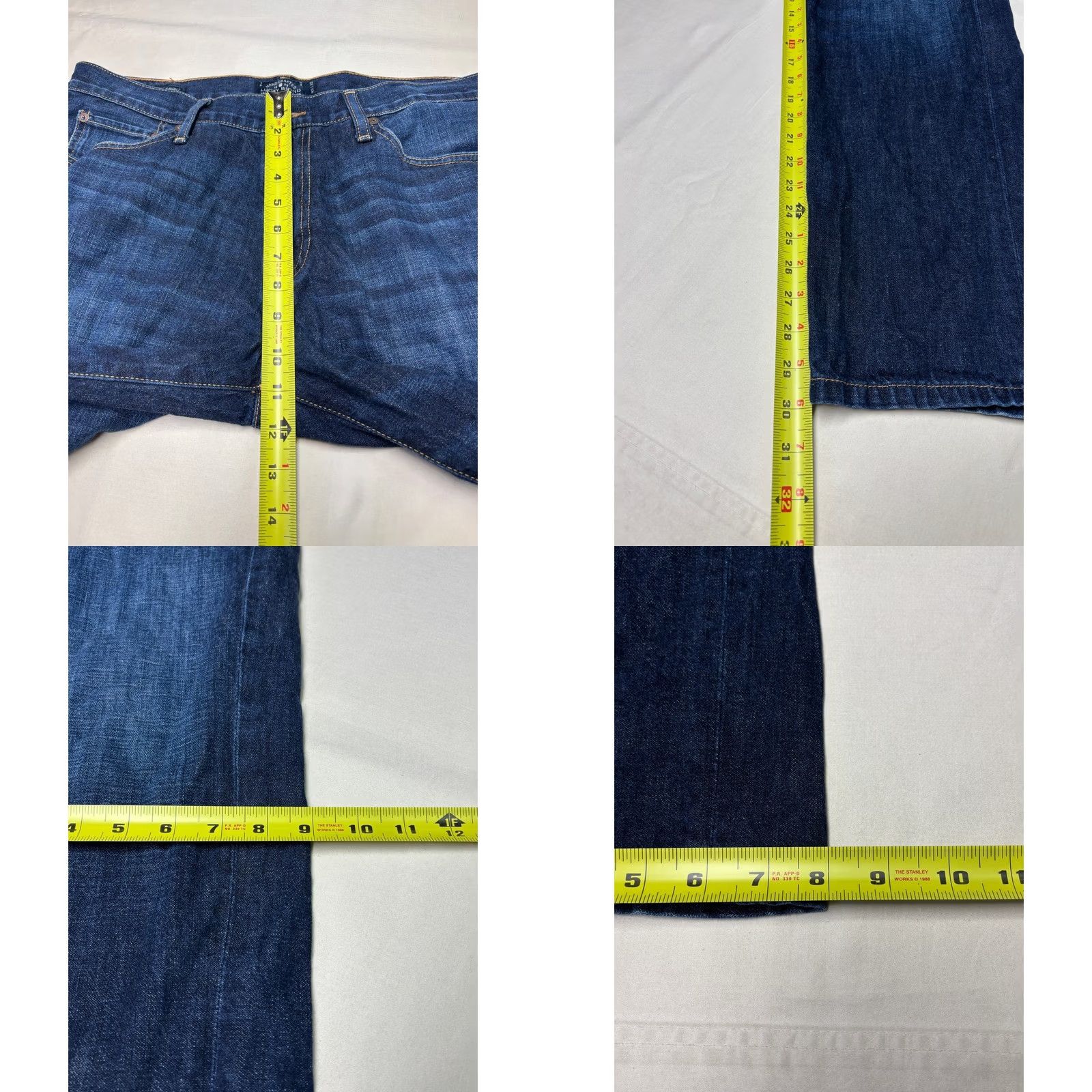 Lucky Brand Lucky Brand 221 Original Straight Jeans Mens 38x30 Dark Blue 100% Cotton Denim Jeans Size US 38 / EU 54 - 9 Thumbnail