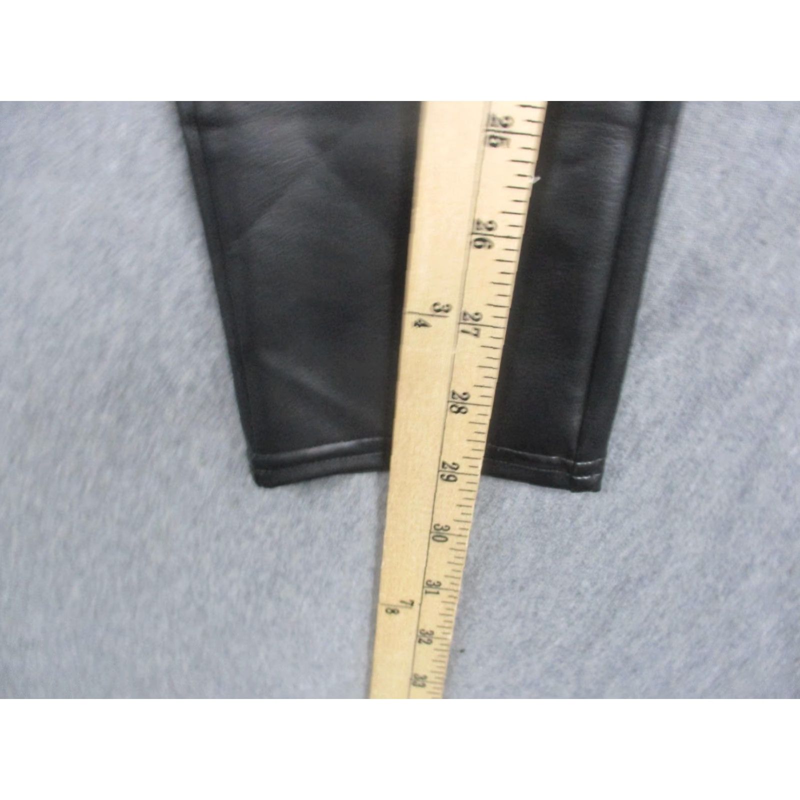 Spanx Spanx Assets Leggings Womens XL Black Faux Leather High Rise Shaping Ankle Size 40" / US 18 - 5 Thumbnail