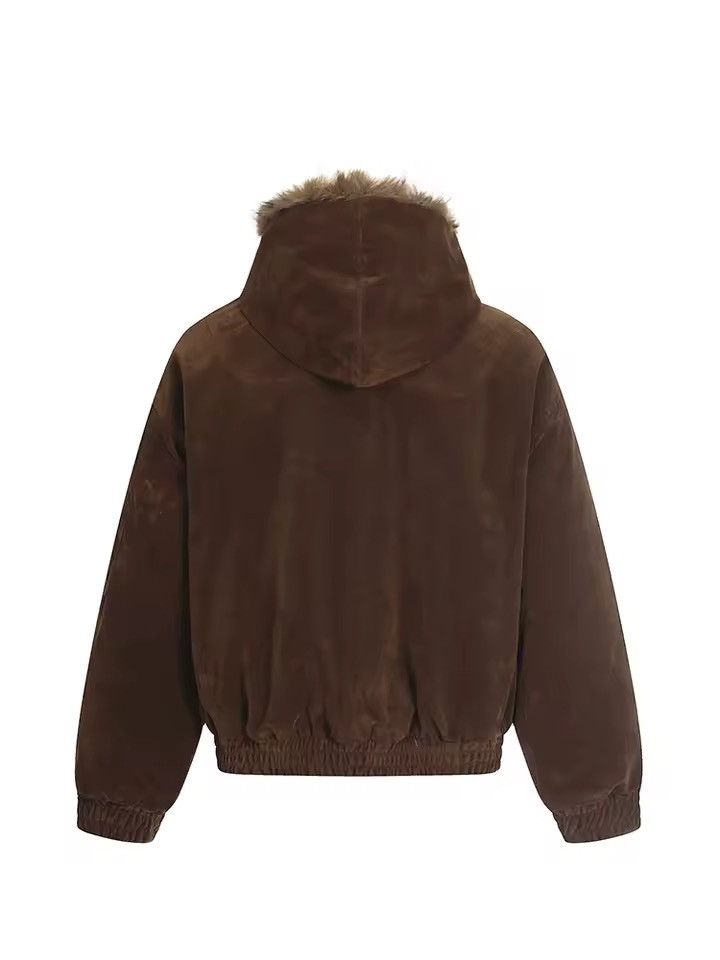 Vintage Retro Style Hooded Coat Faux Fur Warm Jacket Y2k Size US M / EU 48-50 / 2 - 2 Thumbnail