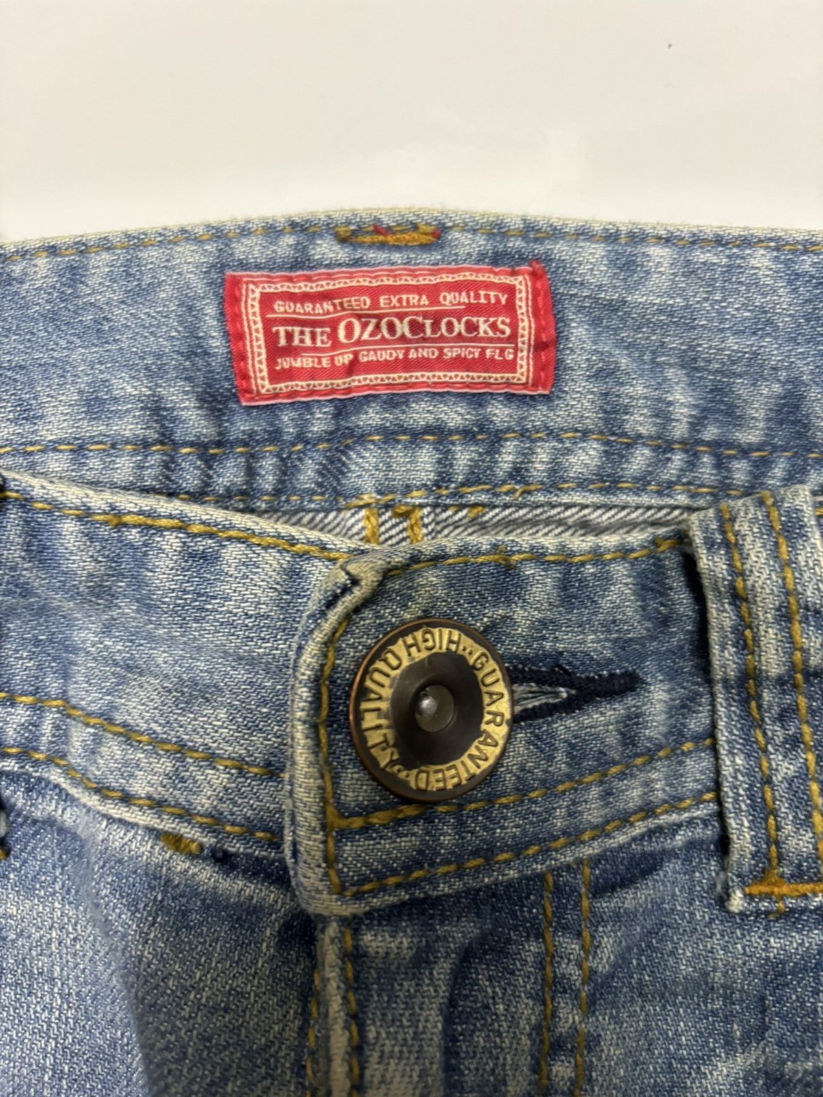Hysteric Glamour THE OZOCLOCKS LOW RISE FLARE DISTRESS DENIM FLARE JEANS Size 29" - 7 Thumbnail