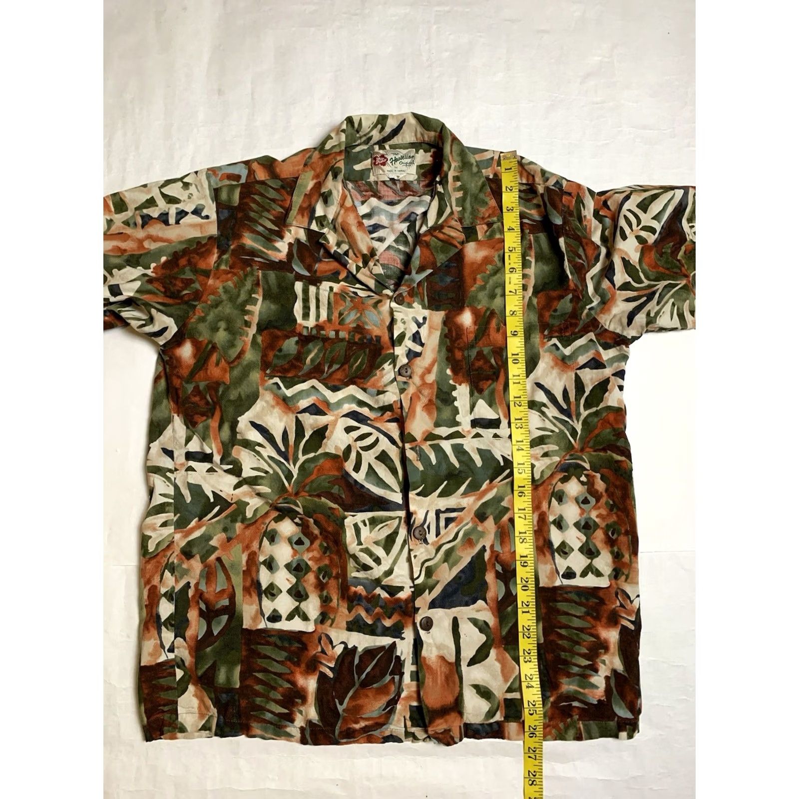Hilo Hattie VINTAGE Hilo Hattie Hawaiian Shirt Mens M Short Sleeve Pineapple Leaves USA Size US M / EU 48-50 / 2 - 6 Thumbnail
