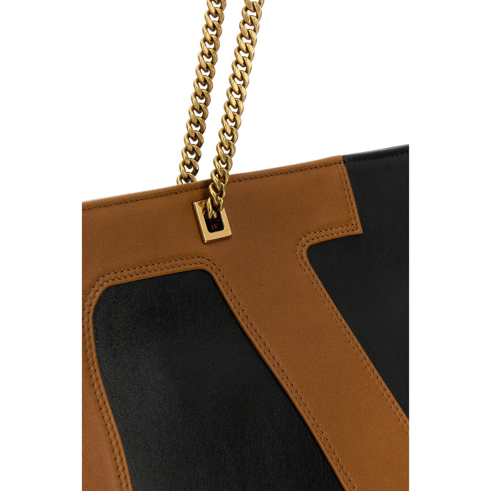 Valentino VALENTINO GARAVANI Viva Superstar Large $3690 Brown/Black Sh Size ONE SIZE - 4 Thumbnail