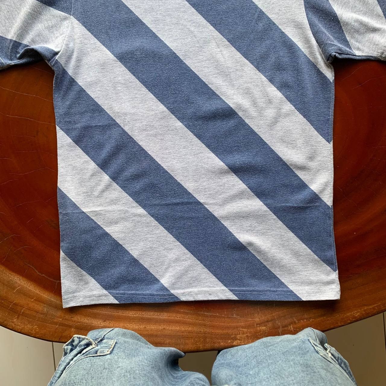 Comme des Garcons Comme Des Garcons Shirt Striped AD2005 Grey Blue Tee Size US M / EU 48-50 / 2 - 6 Thumbnail