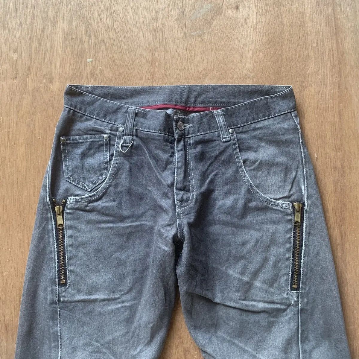 Beauty Beast EARTH TONE 🔥JAPANESE VINTAGE JEANS CURVE LEG TROUSERS FADED Size US 32 / EU 48 - 3 Thumbnail