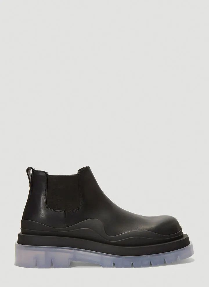 Bottega Veneta o1n1vont0924 Tire Ankle Chelsea Boot in Black Size US 10 / EU 43 - 1 Thumbnail