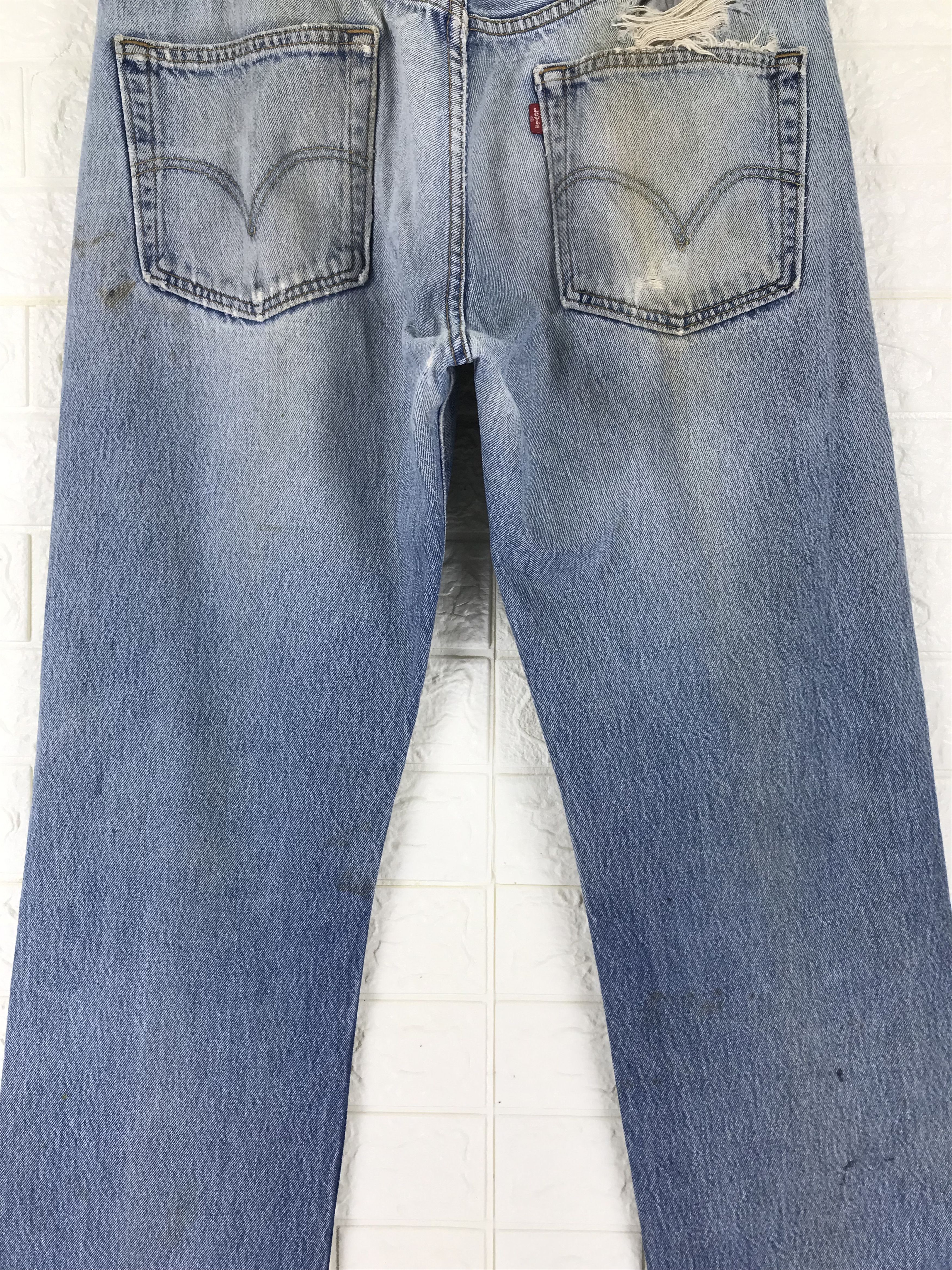 Levi's Vintage Levi's 501 Jeans Rusty Blue Distressed Denim Size US 34 / EU 50 - 7 Thumbnail