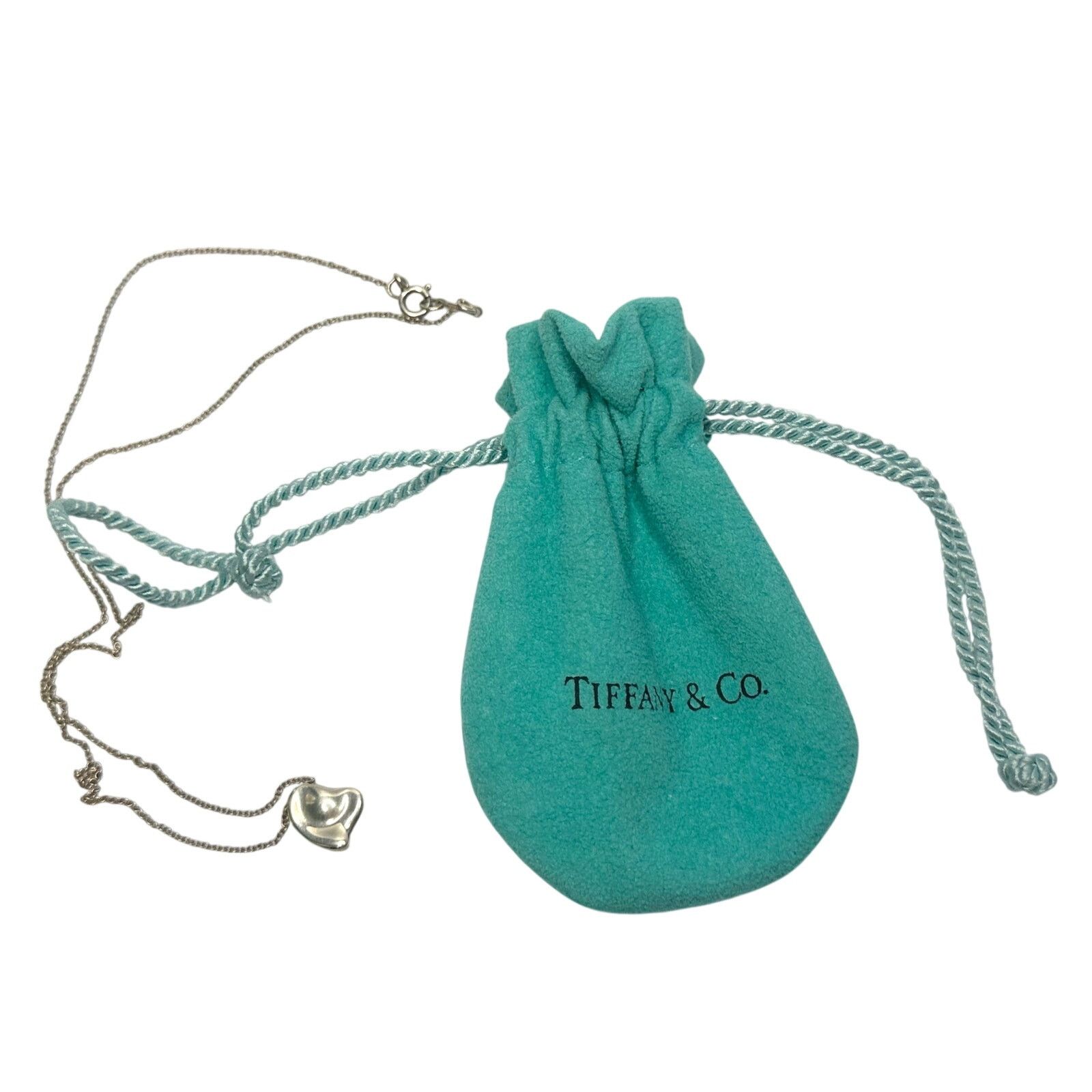 Tiffany & Co. Tiffany and Co Elsa Peretti Full Heart Necklace 16" Dust Bag Size ONE SIZE - 13 Thumbnail