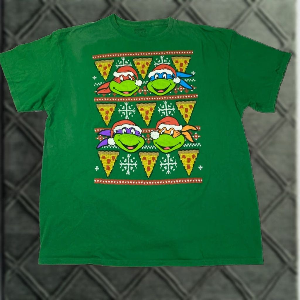 Nickelodeon VINTAGE Ninja Turtles Christmas T Shirt XL TMNT Teenage Mutant Ninja Turtles Mens Size US XL / EU 56 / 4 - 1 Thumbnail