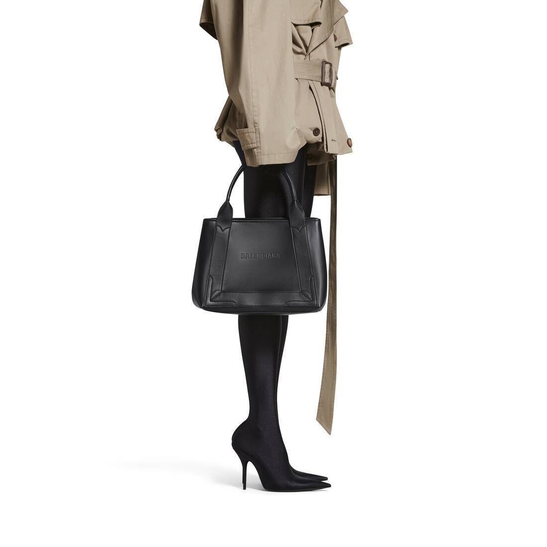 Balenciaga o1mt1gz0125 Size: OS / Navy Small Cabas Bag in Black Size ONE SIZE - 6 Thumbnail