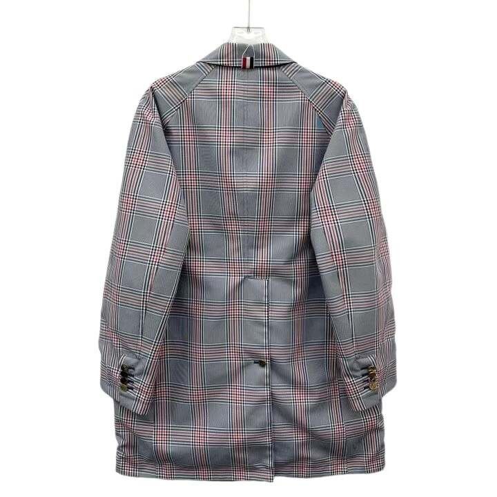 Thom Browne Thom Browne Blue Check Cotton Trench Coat Size US S / EU 44-46 / 1 - 4 Thumbnail