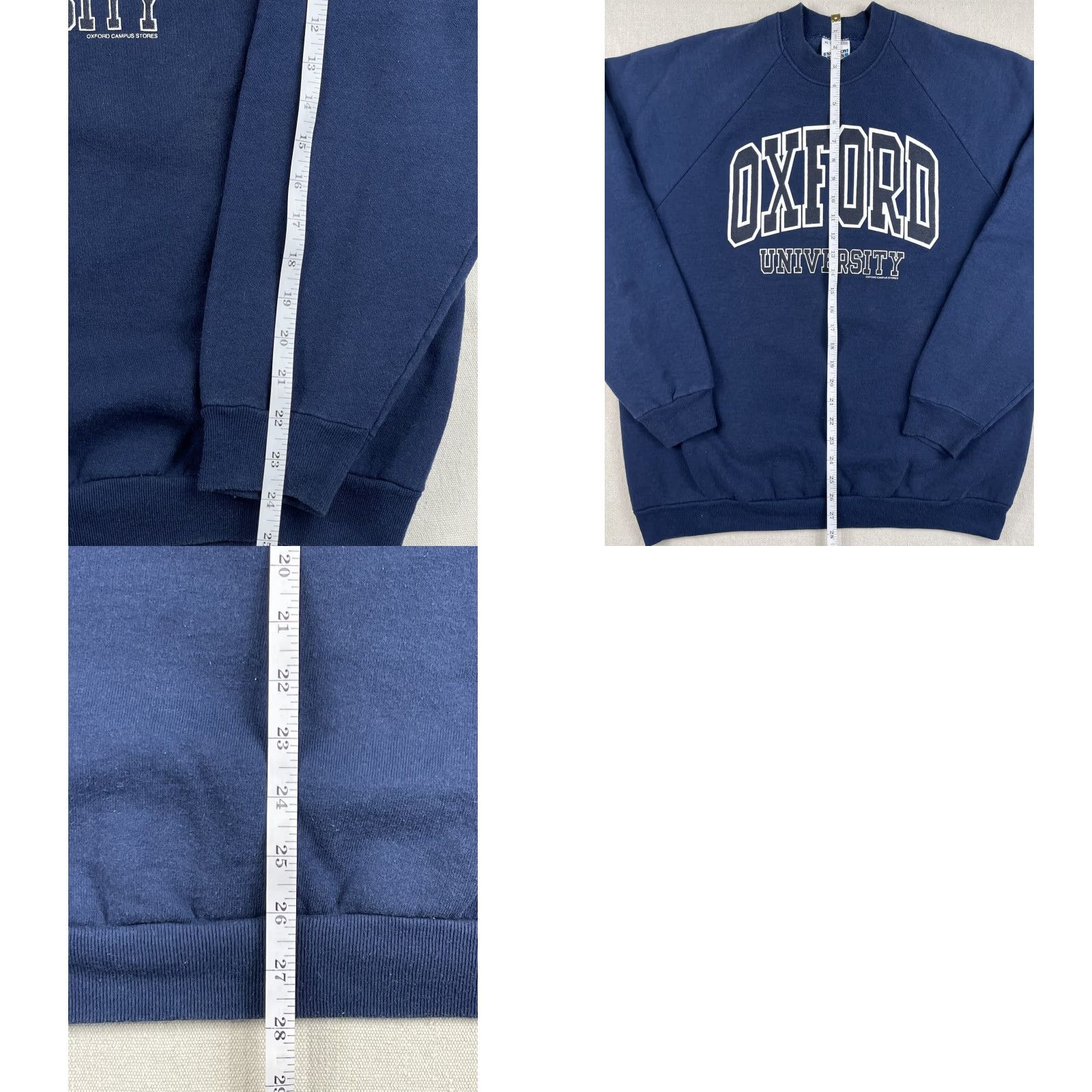 Vintage VINTAGE Screen Stars XL Blue Oxford University Crewneck Sweatshirt Crew Neck Cotton Logo USA 80s 90s Long Sleeve Men Shirt Size US XL / EU 56 / 4 - 8 Thumbnail