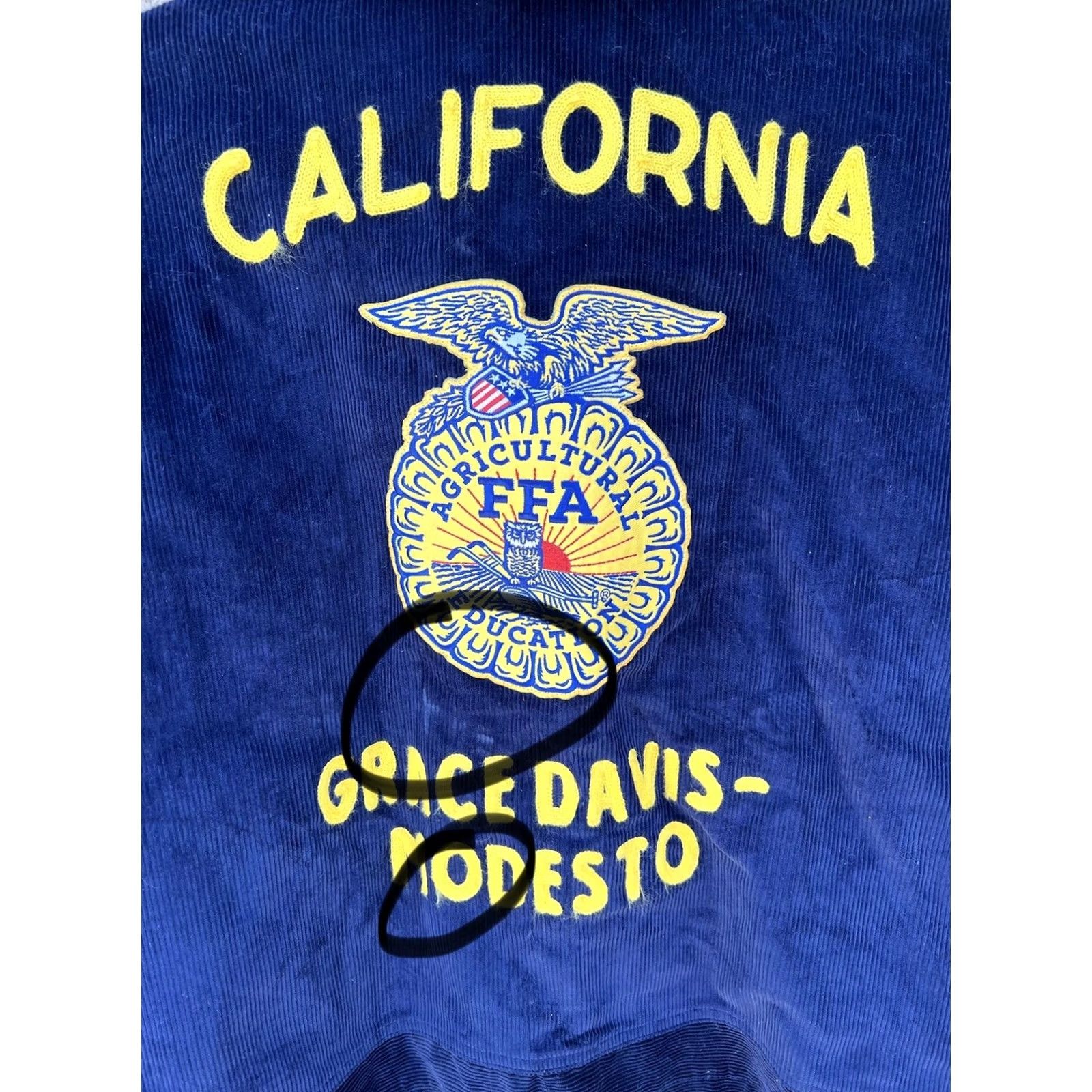 Vintage VINTAGE FFA California Corduroy Jacket Blue 38 Embroidered Size US XXS / EU 40 - 7 Thumbnail
