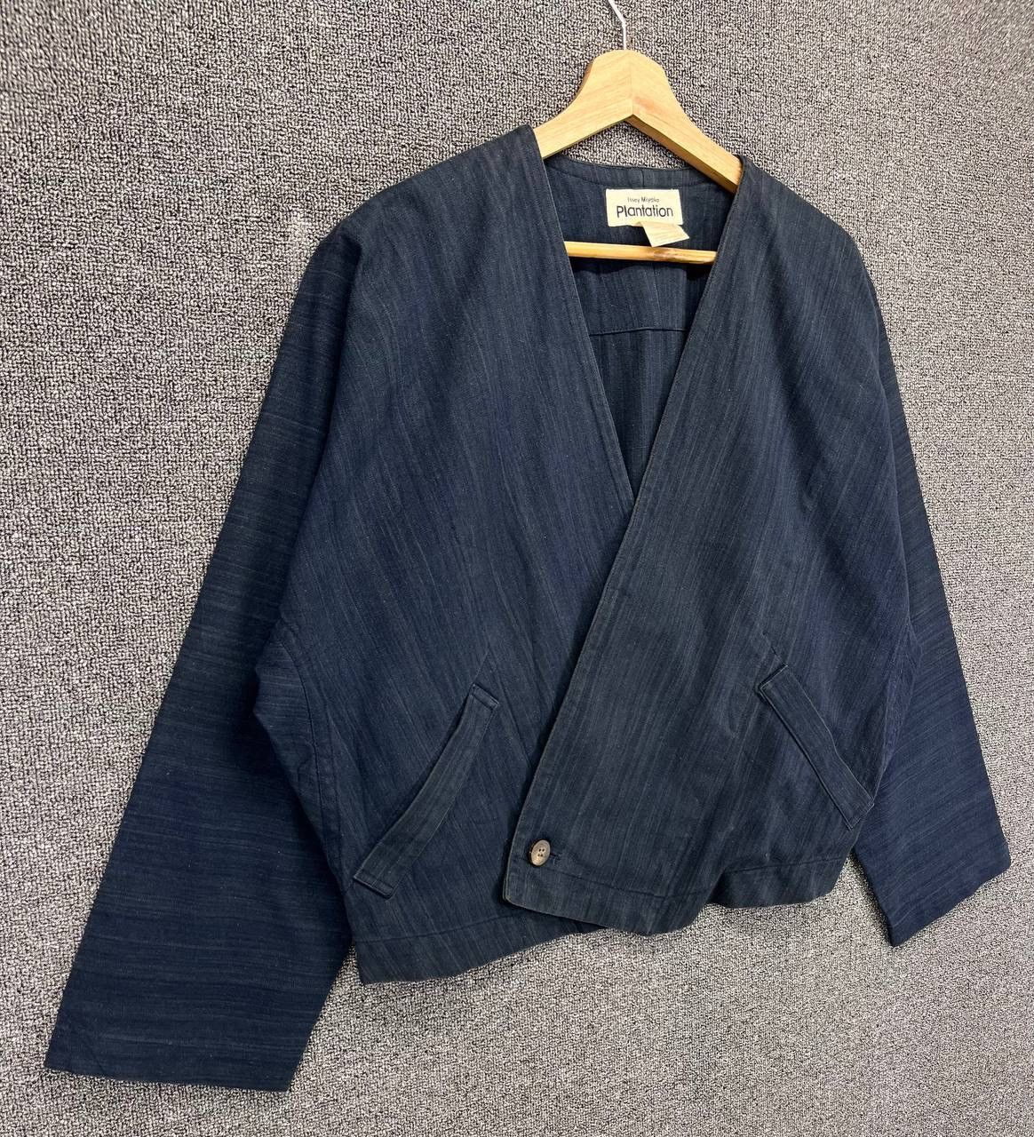 Issey Miyake Vintage Issey Miyake Plantation Cardigan Rare Denim Jacket Size M / US 6-8 / IT 42-44 - 2 Thumbnail