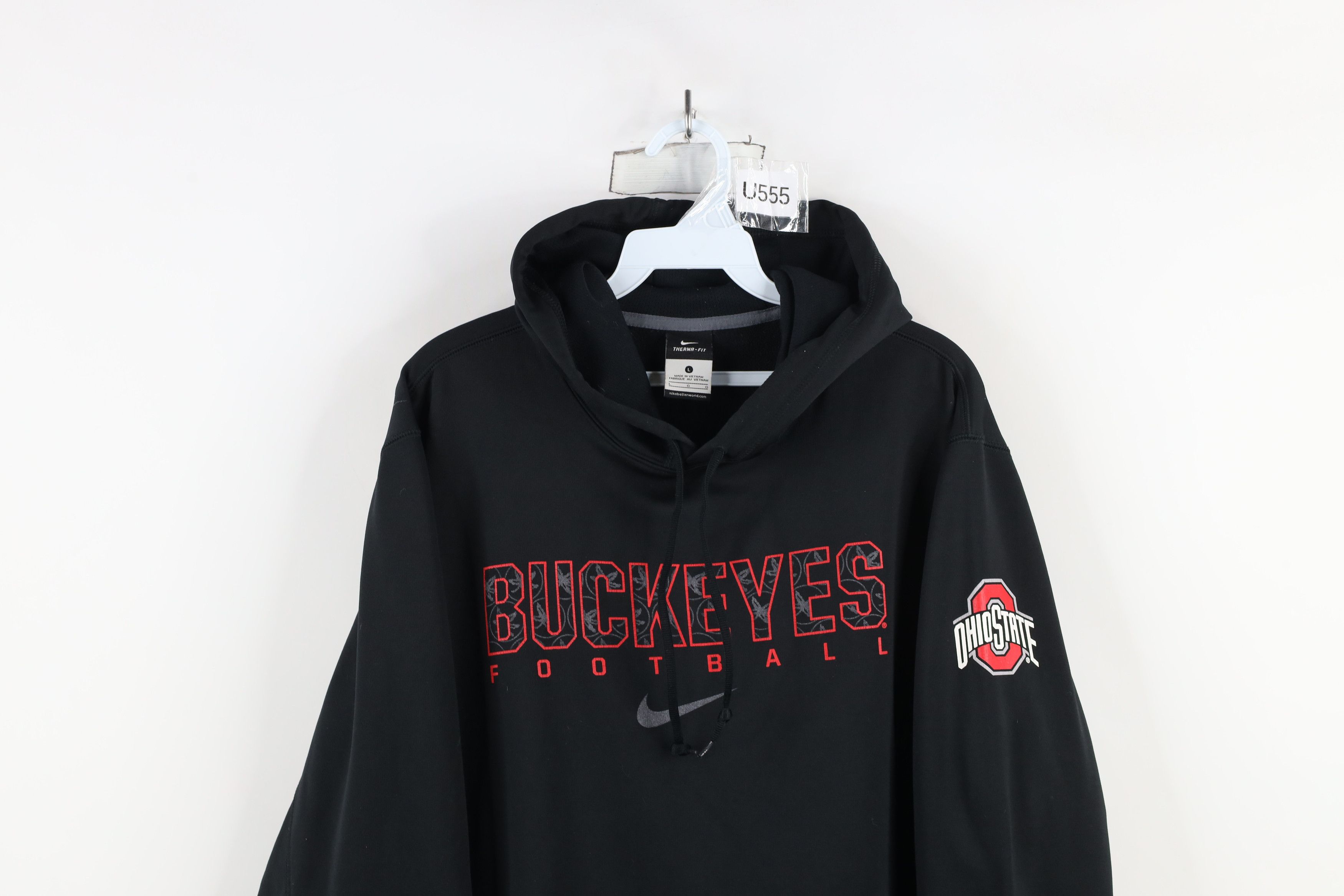 Nike × Vintage Nike Therma Fit Ohio State University Football Hoodie Size US L / EU 52-54 / 3 - 2 Thumbnail